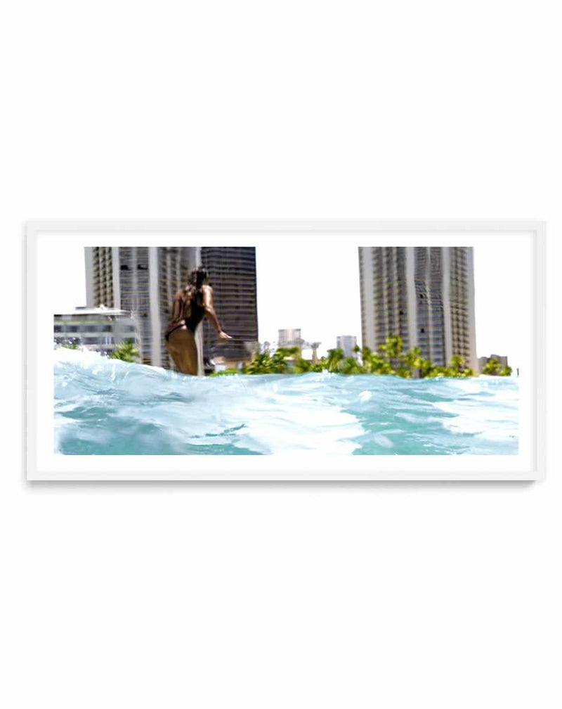 Waikiki Beach Surf Club by Teigan Geercke | Panoramic Art Print from Olive et Oriel where you can shop wallpaper and artworks online