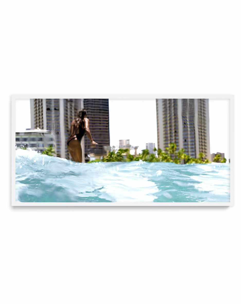 Waikiki Beach Surf Club by Teigan Geercke | Panoramic Art Print from Olive et Oriel where you can shop wallpaper and artworks online