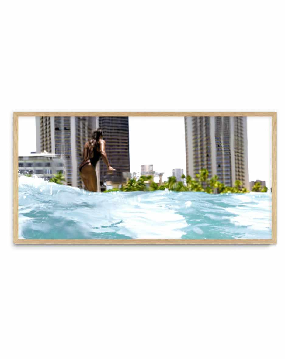 Waikiki Beach Surf Club by Teigan Geercke | Panoramic Art Print from Olive et Oriel where you can shop wallpaper and artworks online