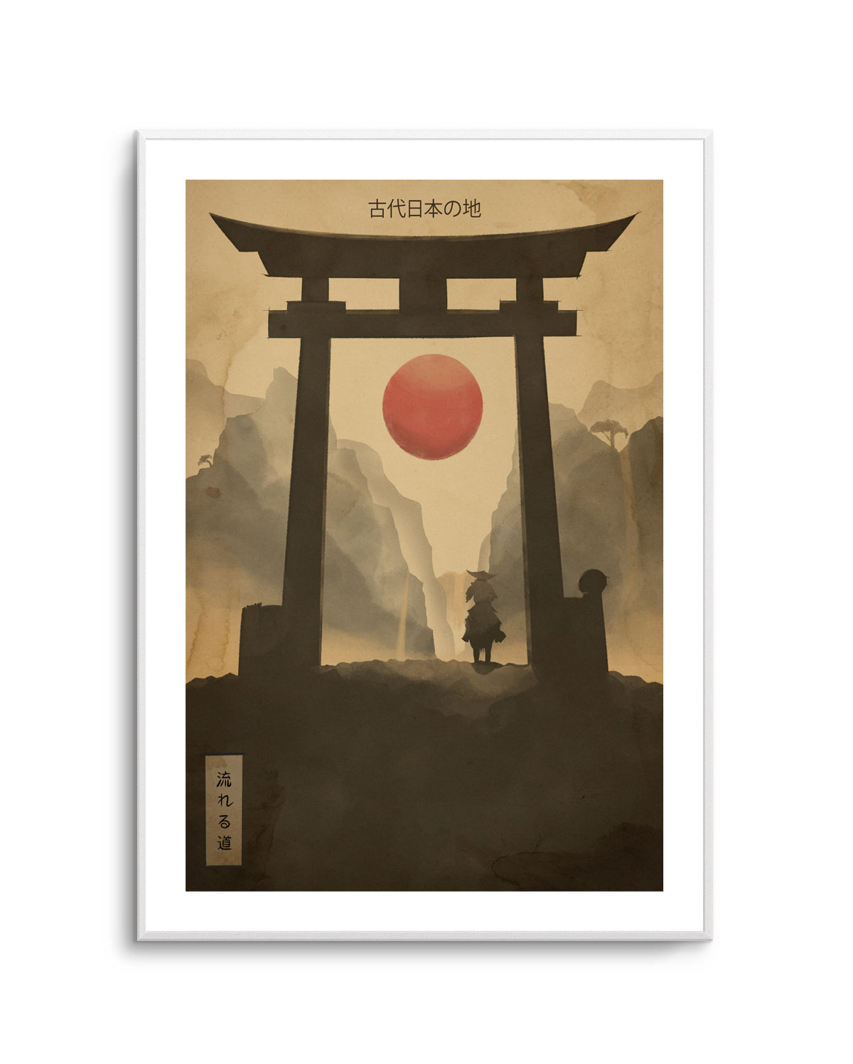 Warrior at Torii Gate by Fadil Roze | Art Print