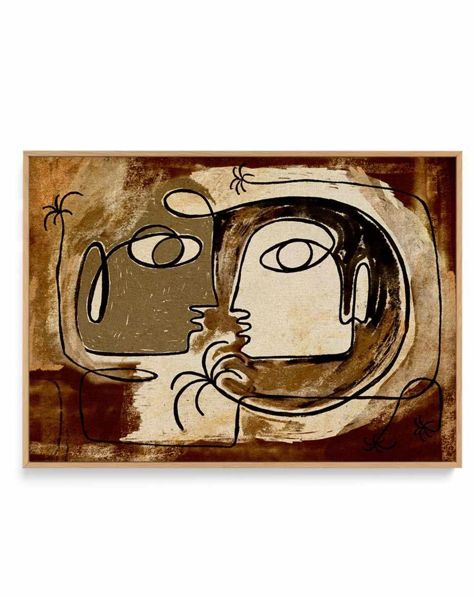 What Secrets Do the Palms Whisper To the Earth by Shatha Al Dafai | Framed Canvas Art Print from Olive et Oriel where you can shop wallpaper and artworks online