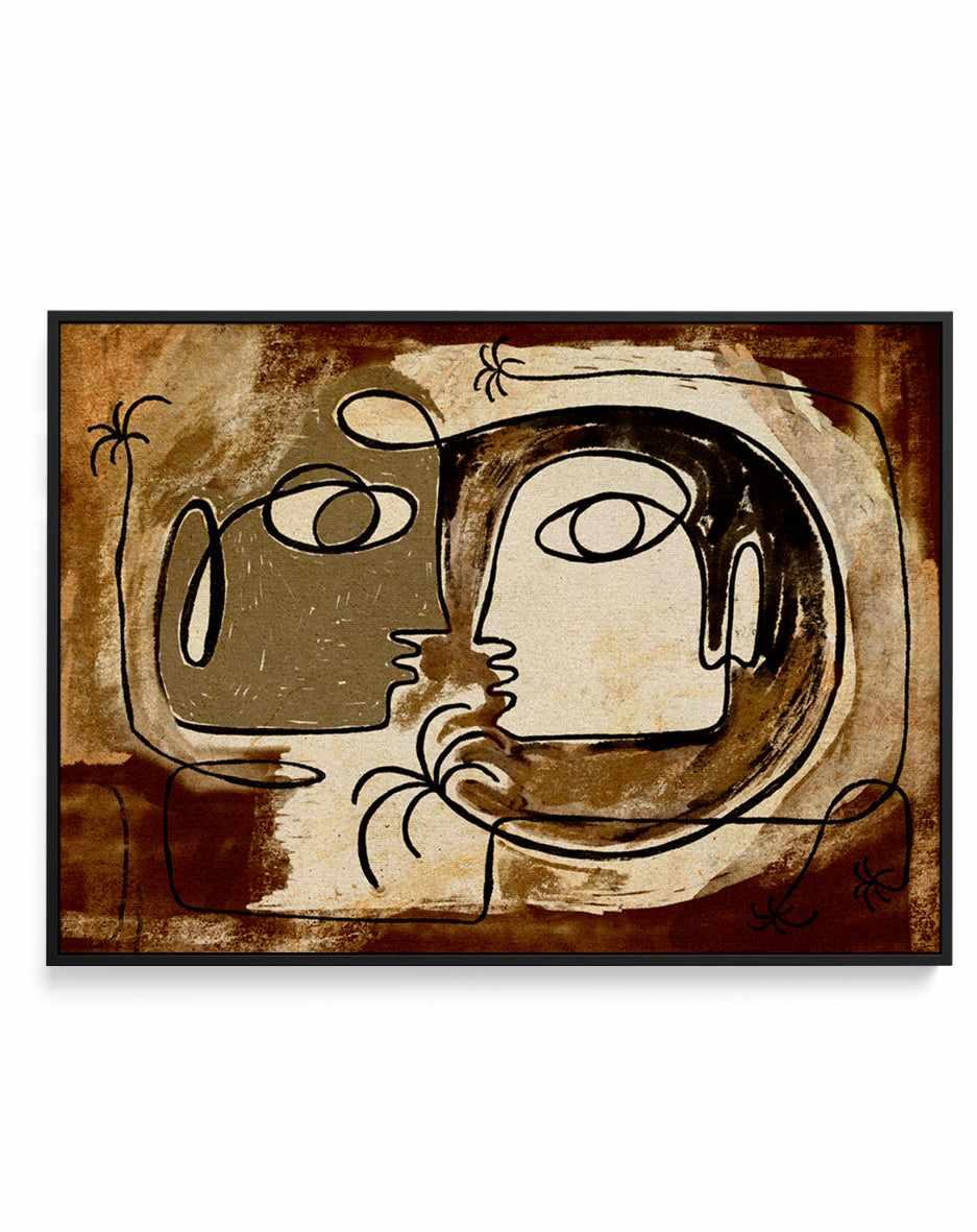 What Secrets Do the Palms Whisper To the Earth by Shatha Al Dafai | Framed Canvas Art Print from Olive et Oriel where you can shop wallpaper and artworks online