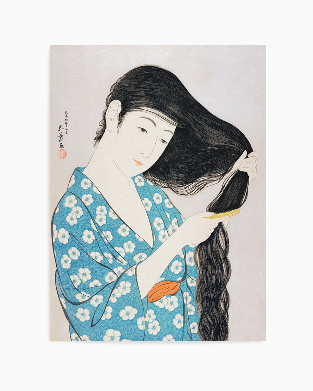 Woman Combing Her Hair (1920) | Art Print
