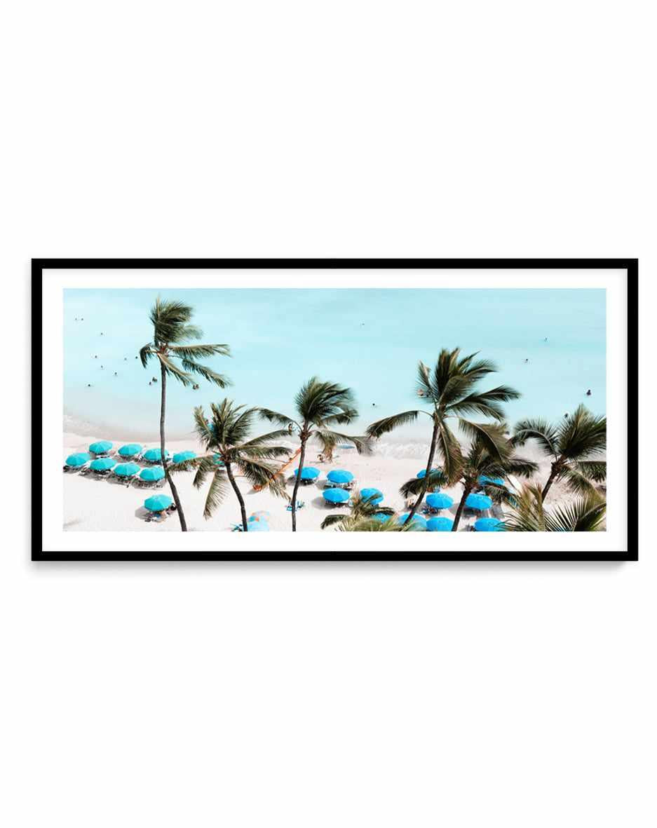 Waikiki Beach Days I | Panoramic Art Print from Olive et Oriel where you can shop wallpaper and artworks online