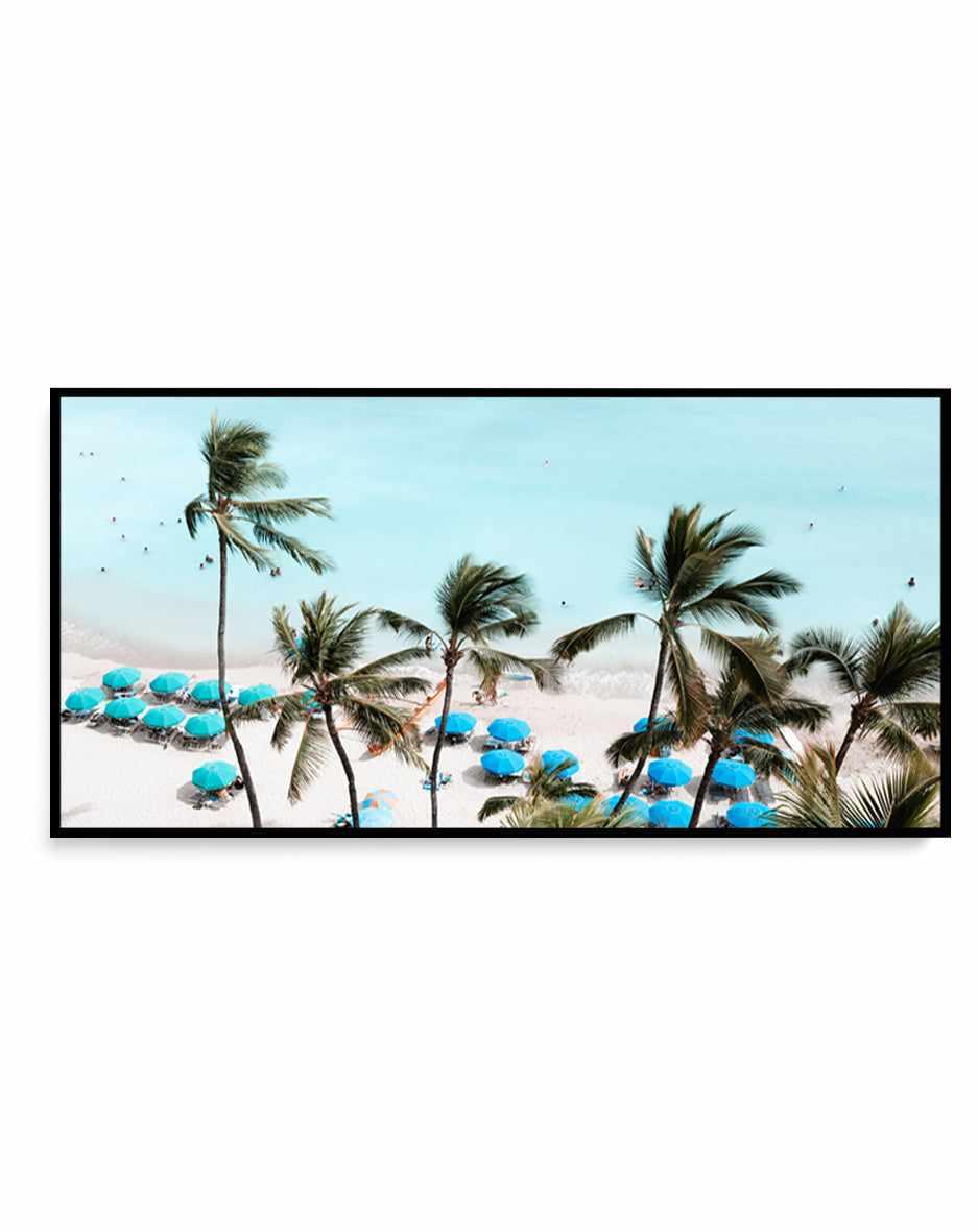 Waikiki Beach Days I | Panoramic Canvas Art Print from Olive et Oriel where you can shop wallpaper and artworks online