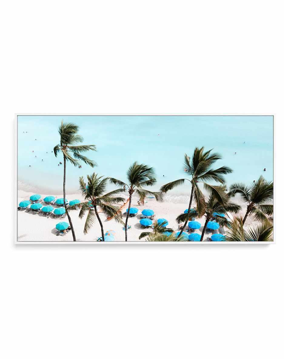 Waikiki Beach Days I | Panoramic Canvas Art Print from Olive et Oriel where you can shop wallpaper and artworks online