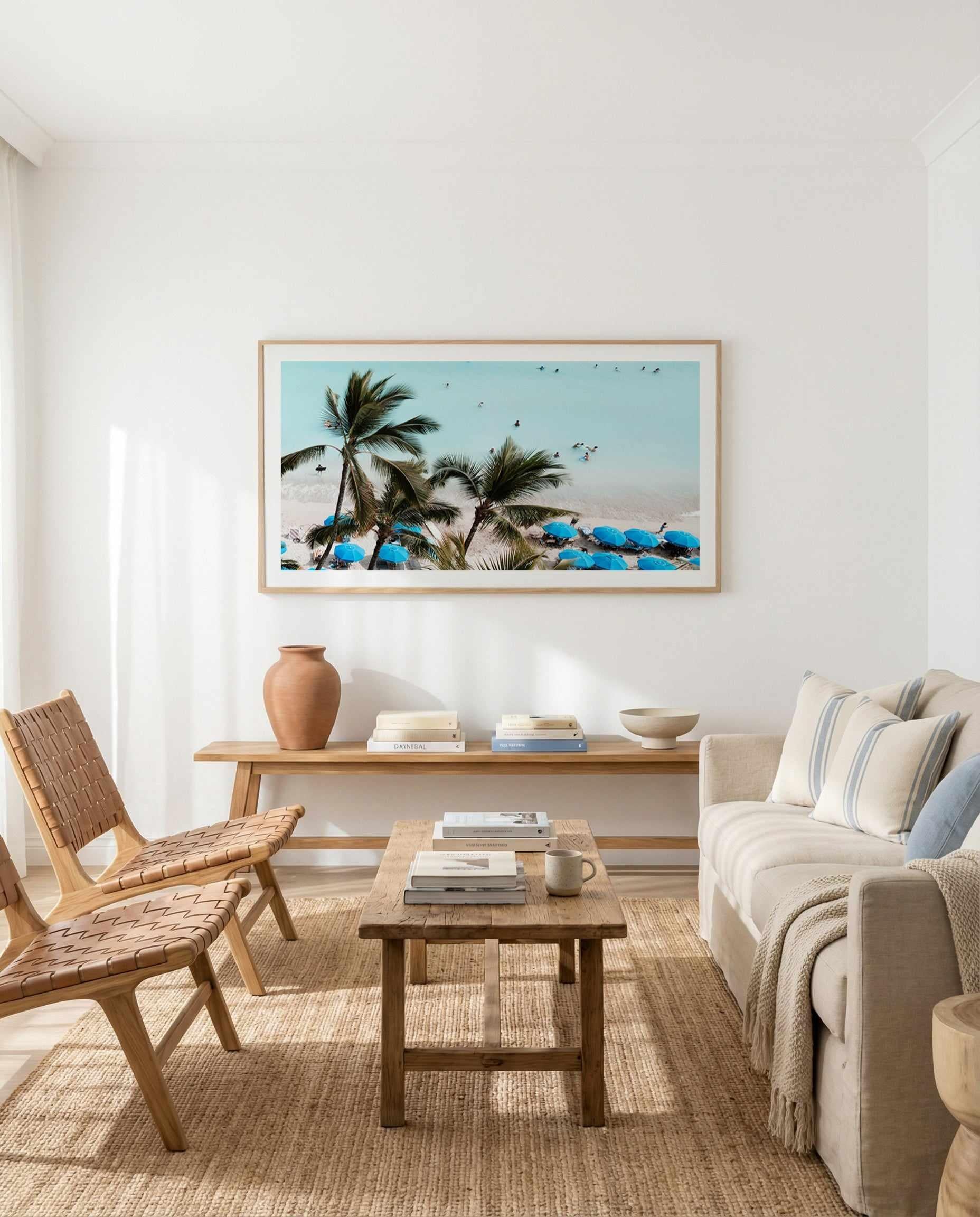 Waikiki Beach Days II | Panoramic Art Print from Olive et Oriel where you can shop wallpaper and artworks online