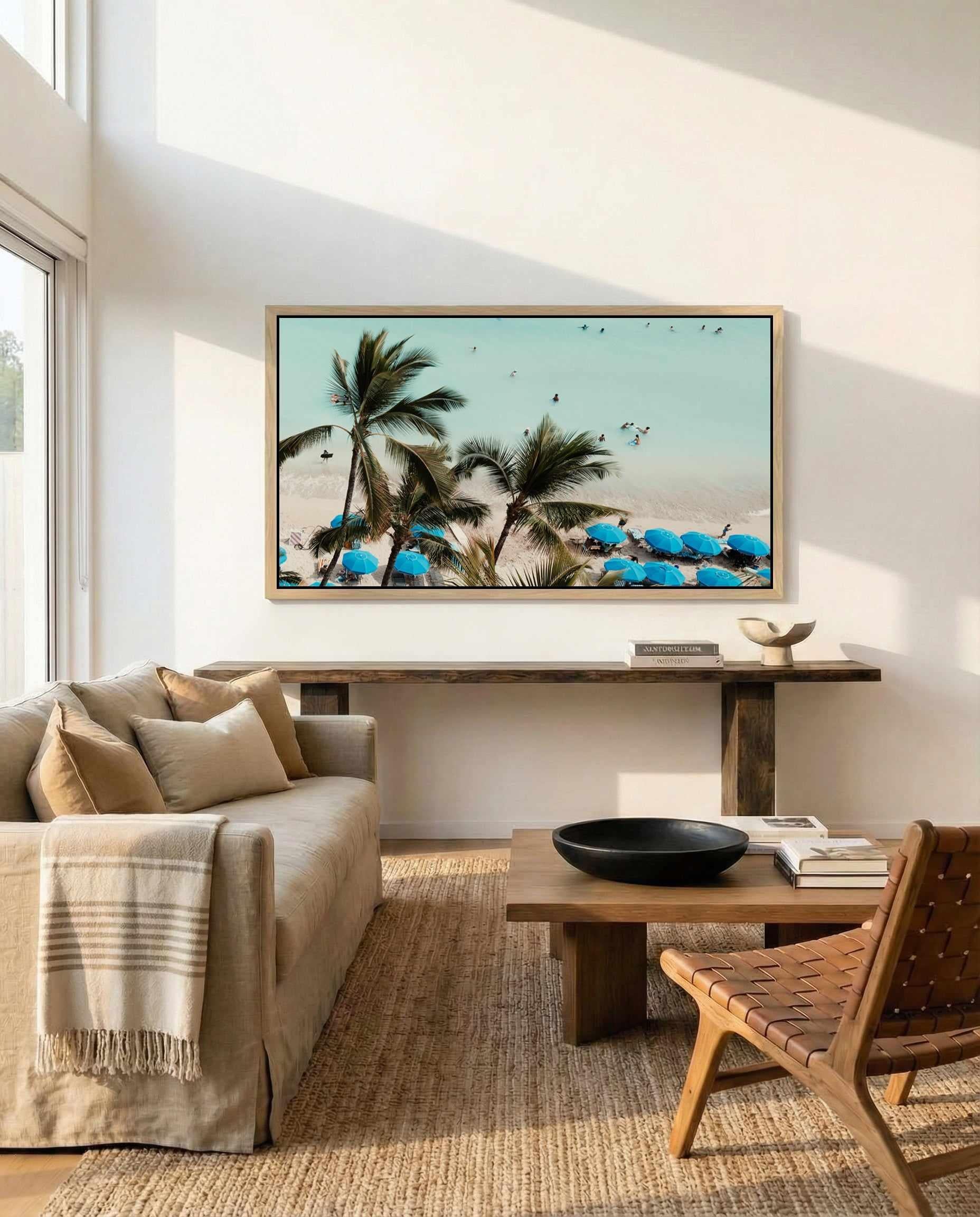Waikiki Beach Days II | Panoramic Canvas Art Print from Olive et Oriel where you can shop wallpaper and artworks online