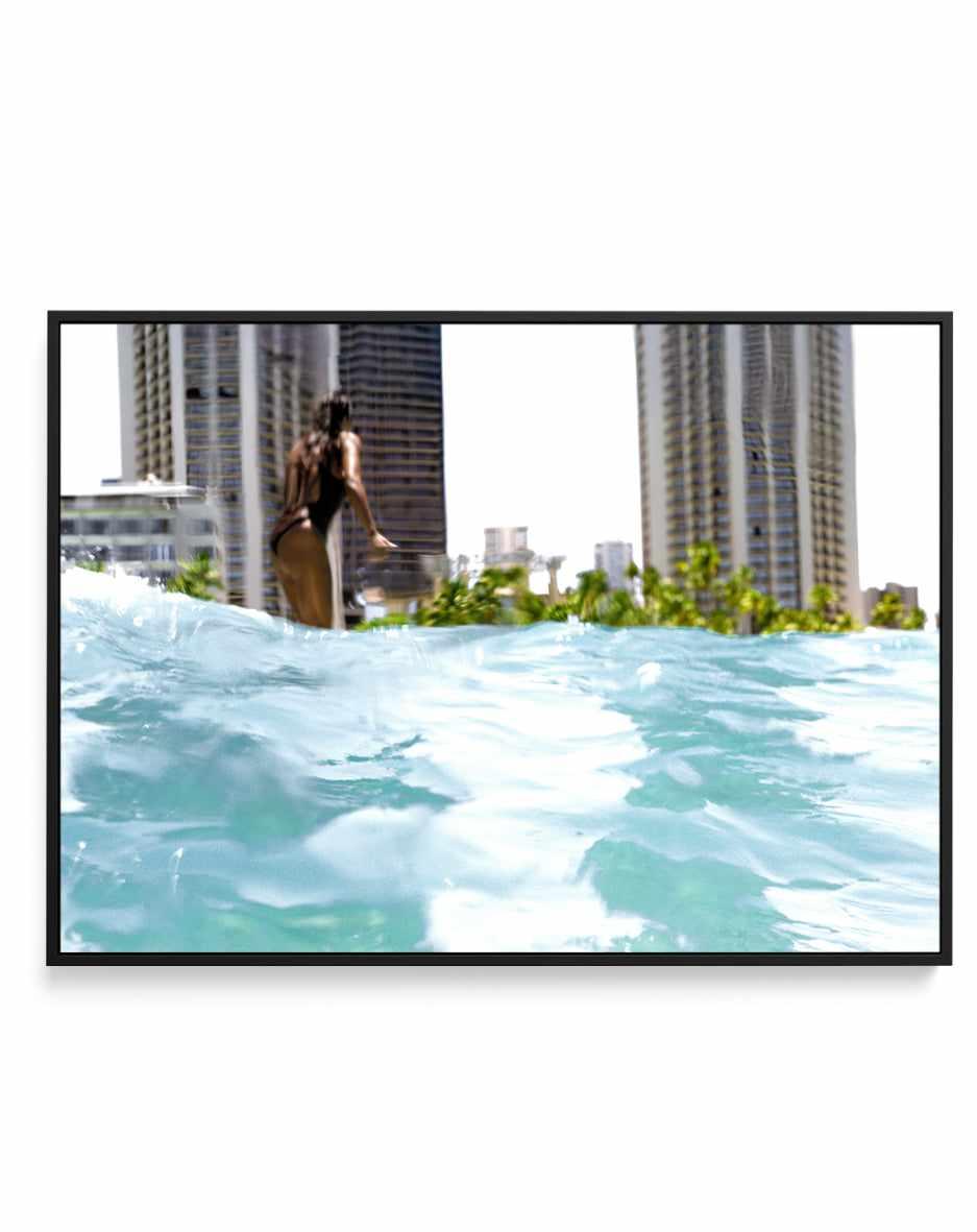 Waikiki Beach Surf Club by Teigan Geercke | Framed Canvas Art Print from Olive et Oriel where you can shop wallpaper and artworks online