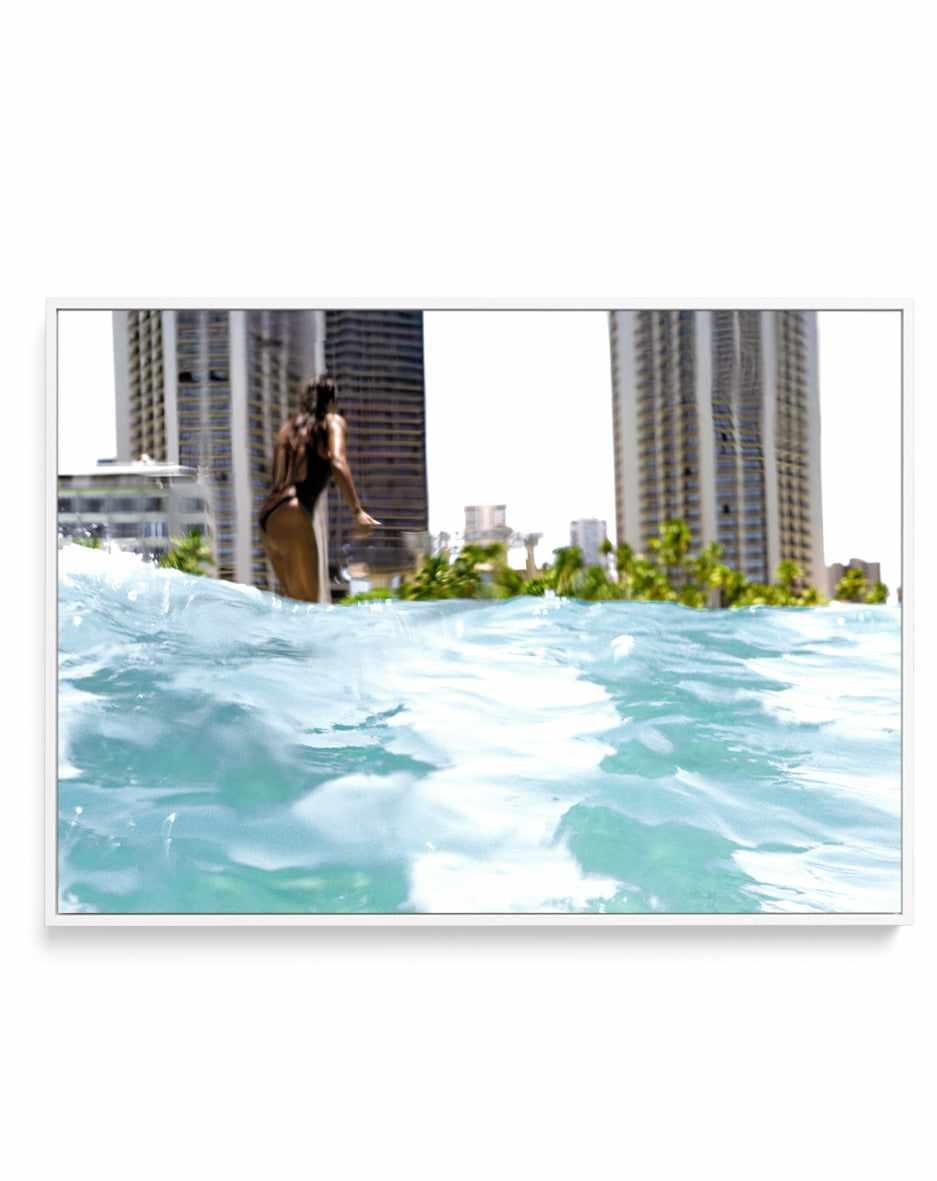 Waikiki Beach Surf Club by Teigan Geercke | Framed Canvas Art Print from Olive et Oriel where you can shop wallpaper and artworks online