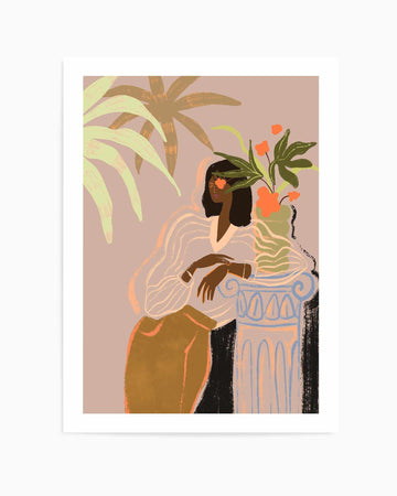 Waiting by Arty Guava | Art Print from Olive et Oriel where you can shop wallpaper and artworks online