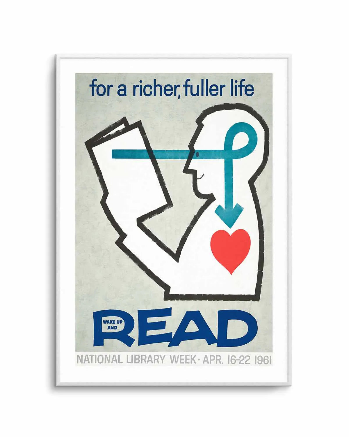 Wake Up & Read Vintage Poster Art Print from Olive et Oriel where you can shop wallpaper and artworks online