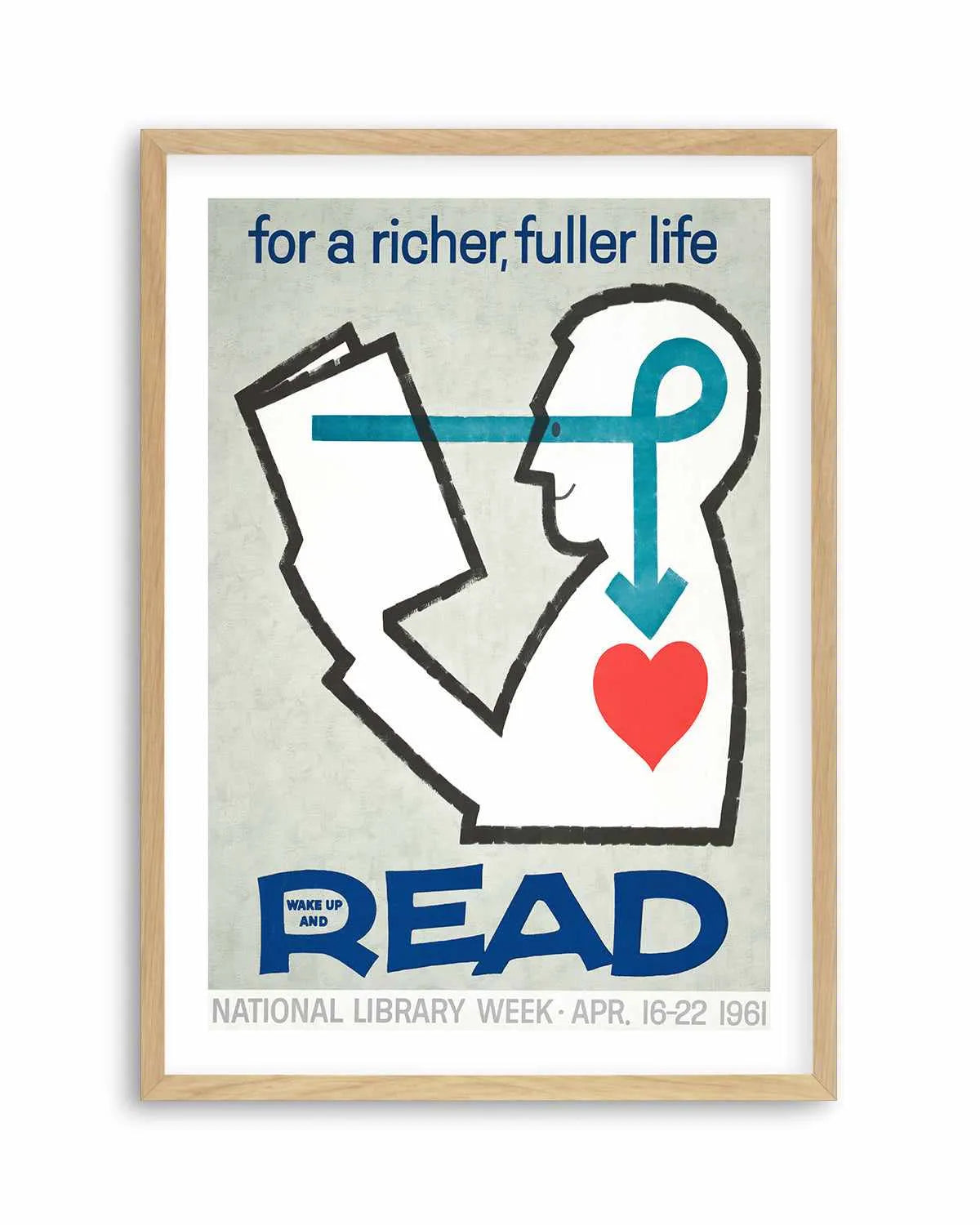 Wake Up & Read Vintage Poster Art Print from Olive et Oriel where you can shop wallpaper and artworks online