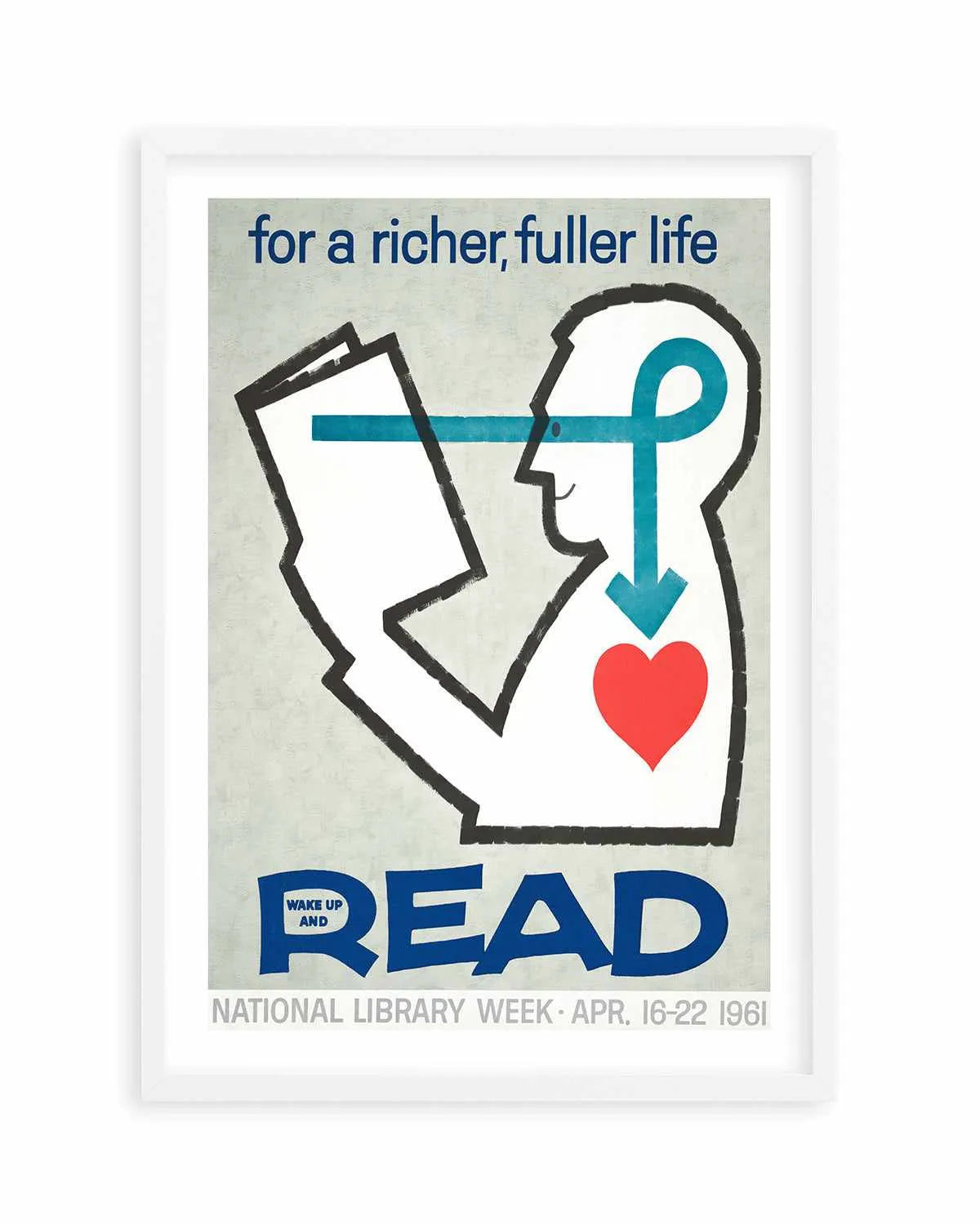 Wake Up & Read Vintage Poster Art Print from Olive et Oriel where you can shop wallpaper and artworks online