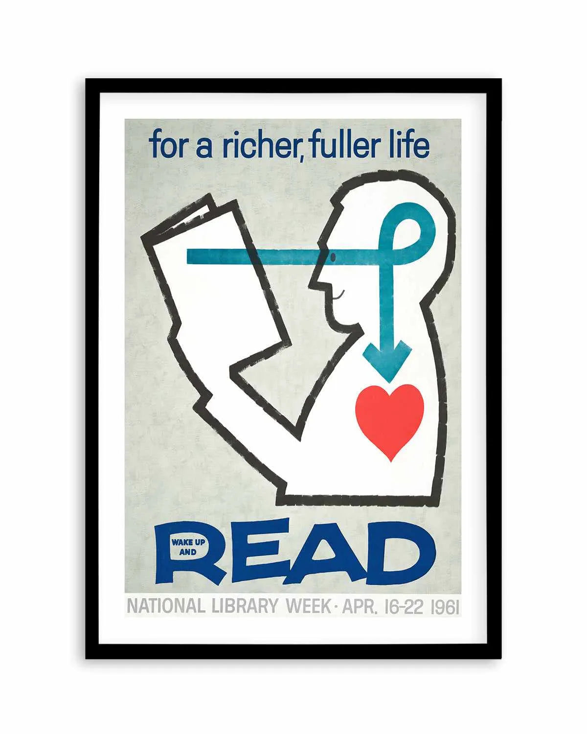 Wake Up & Read Vintage Poster Art Print from Olive et Oriel where you can shop wallpaper and artworks online