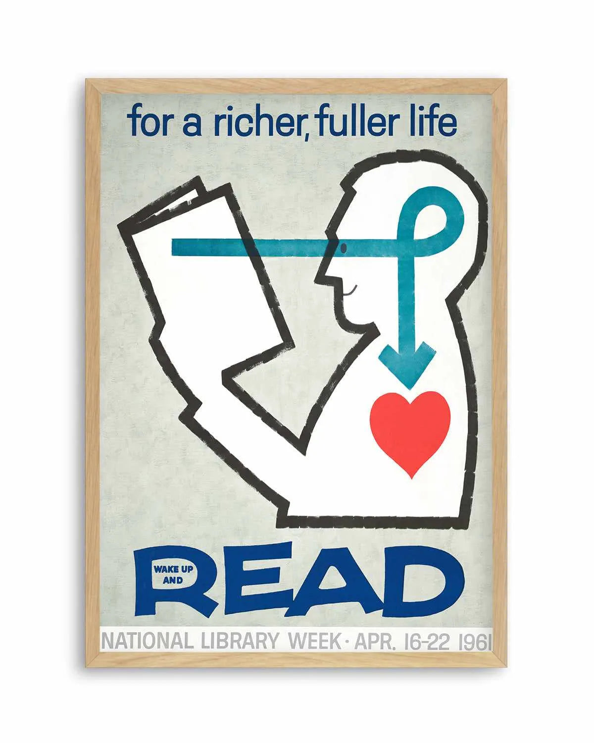 Wake Up & Read Vintage Poster Art Print from Olive et Oriel where you can shop wallpaper and artworks online