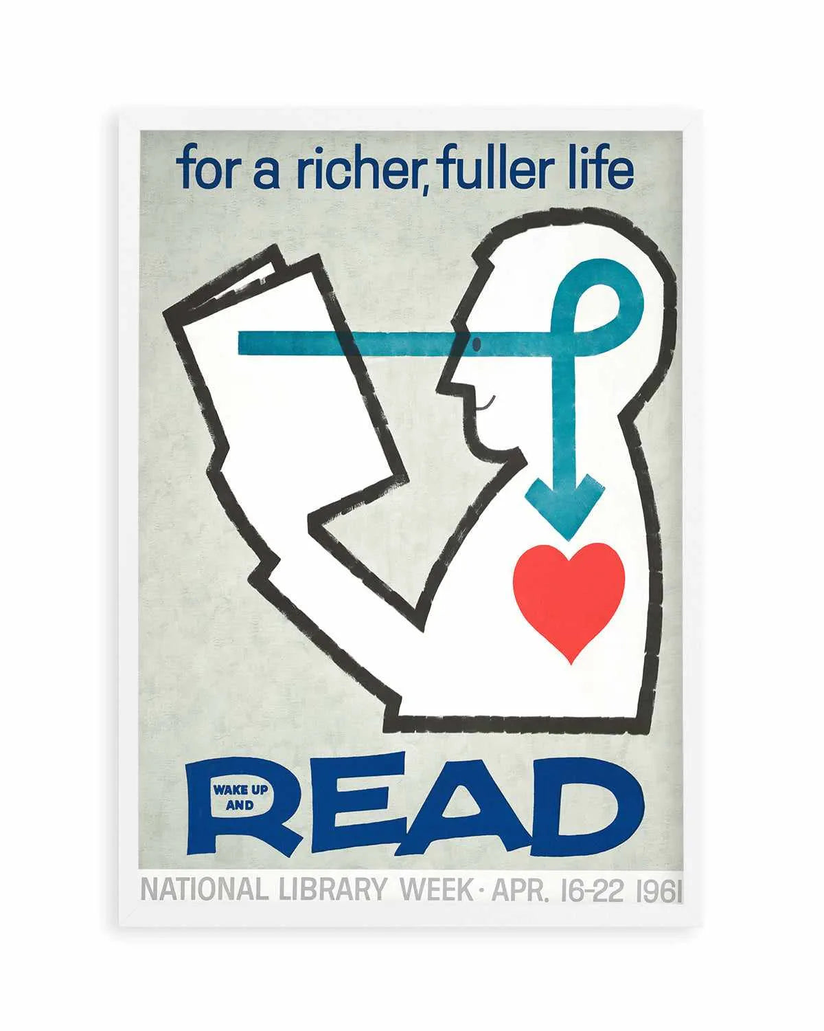 Wake Up & Read Vintage Poster Art Print from Olive et Oriel where you can shop wallpaper and artworks online