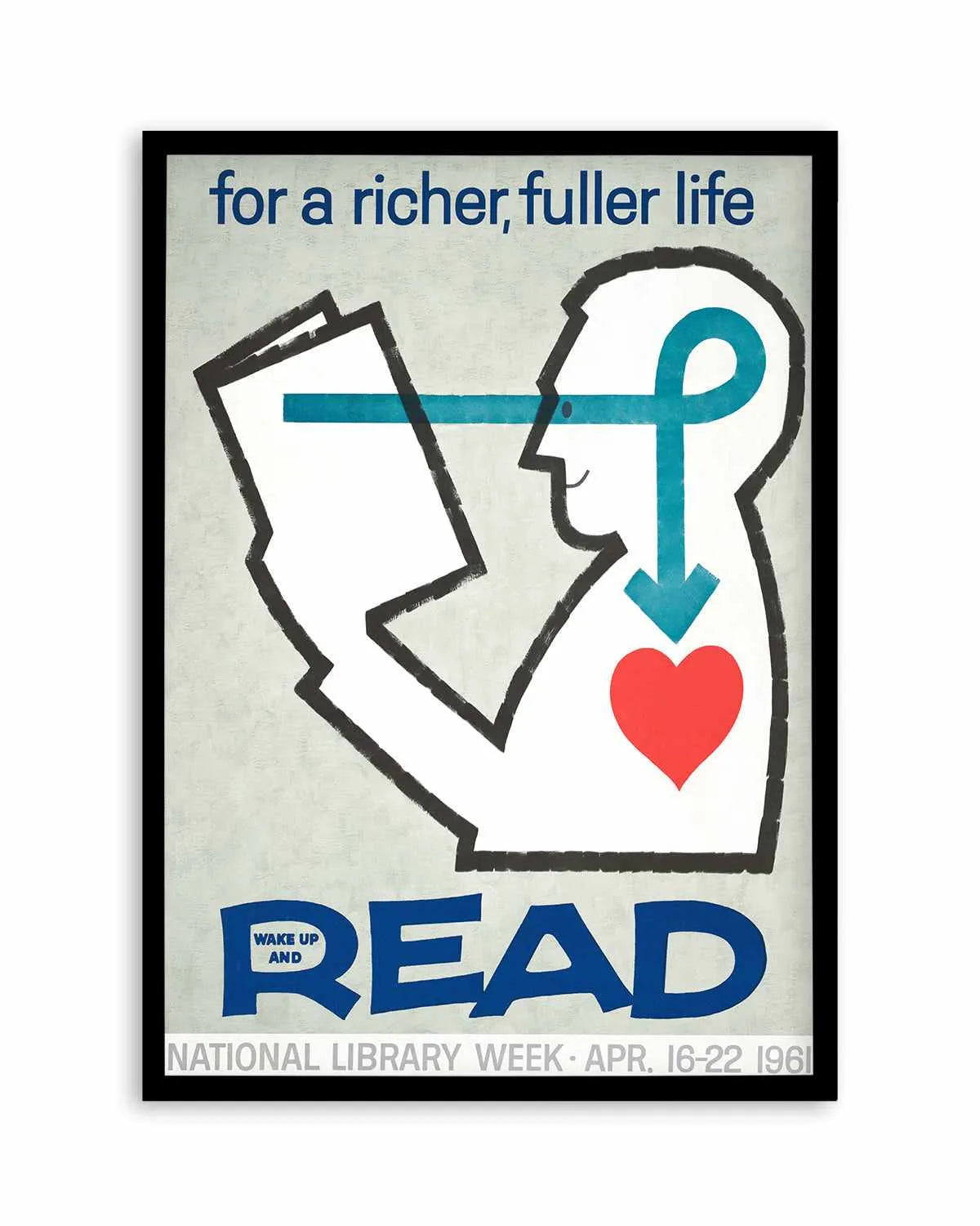 Wake Up & Read Vintage Poster Art Print from Olive et Oriel where you can shop wallpaper and artworks online