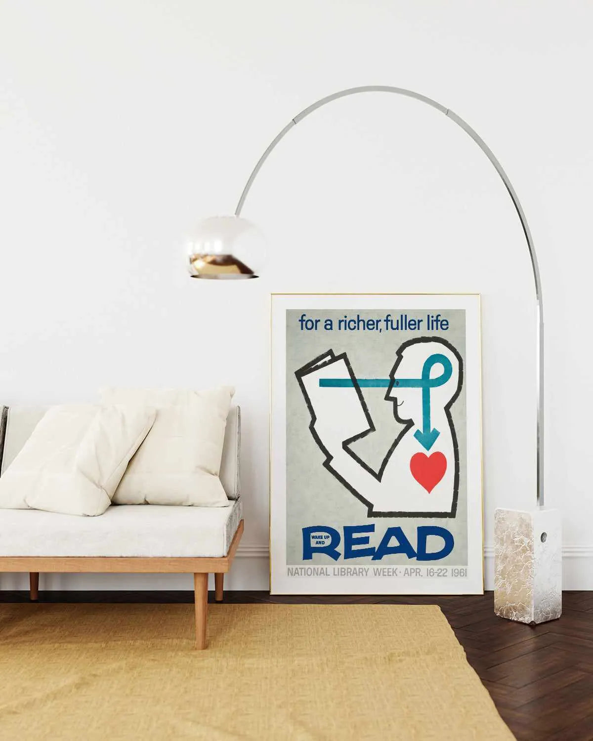 Wake Up & Read Vintage Poster Art Print from Olive et Oriel where you can shop wallpaper and artworks online