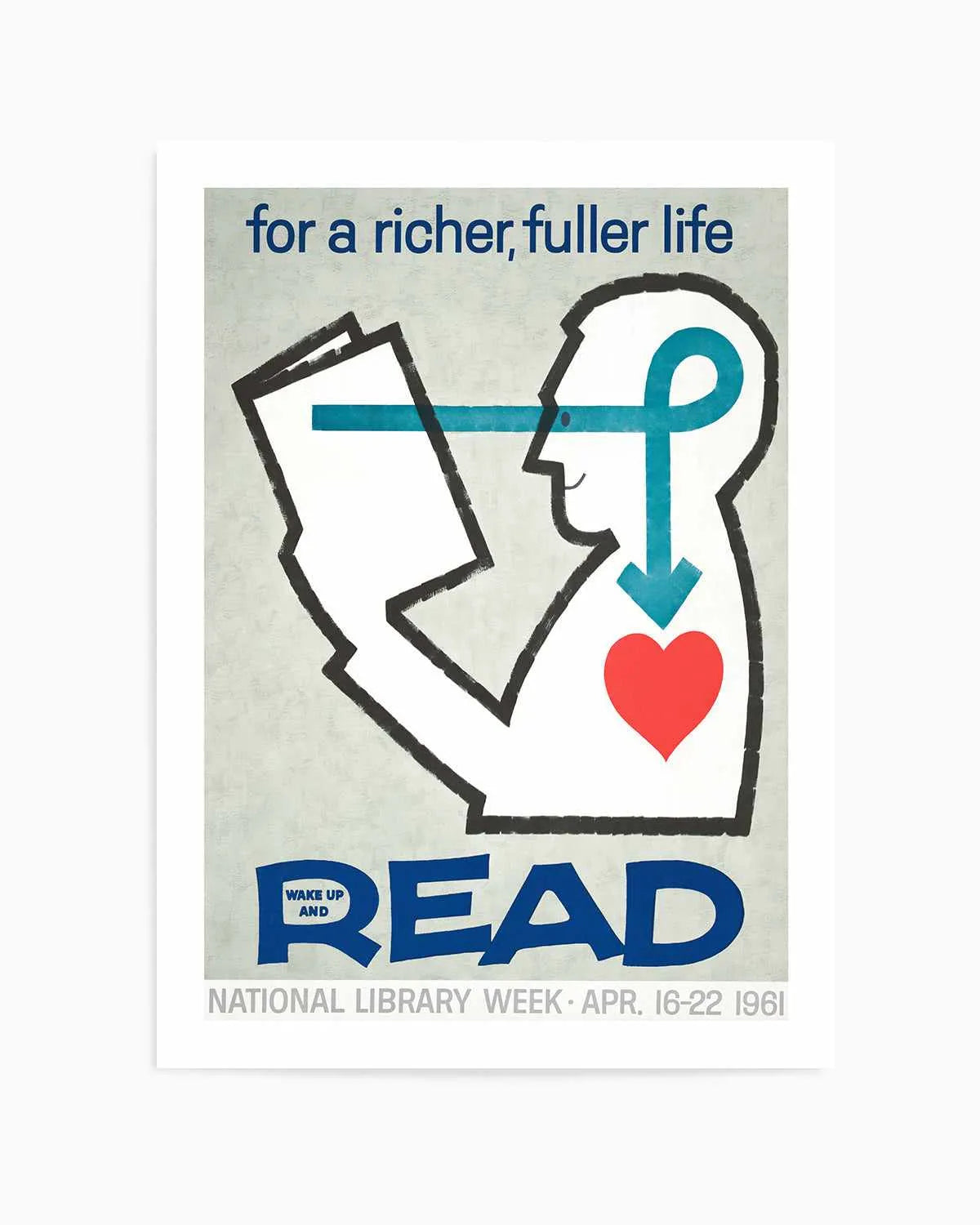 Wake Up & Read Vintage Poster Art Print from Olive et Oriel where you can shop wallpaper and artworks online