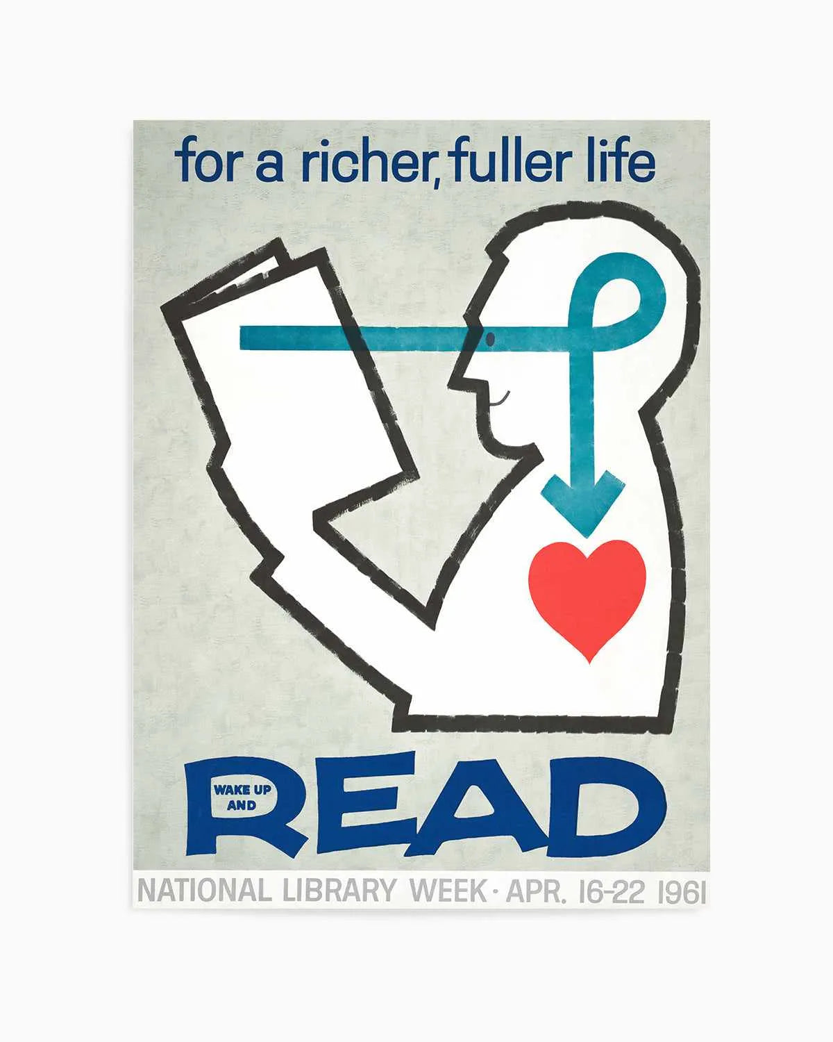 Wake Up & Read Vintage Poster Art Print from Olive et Oriel where you can shop wallpaper and artworks online