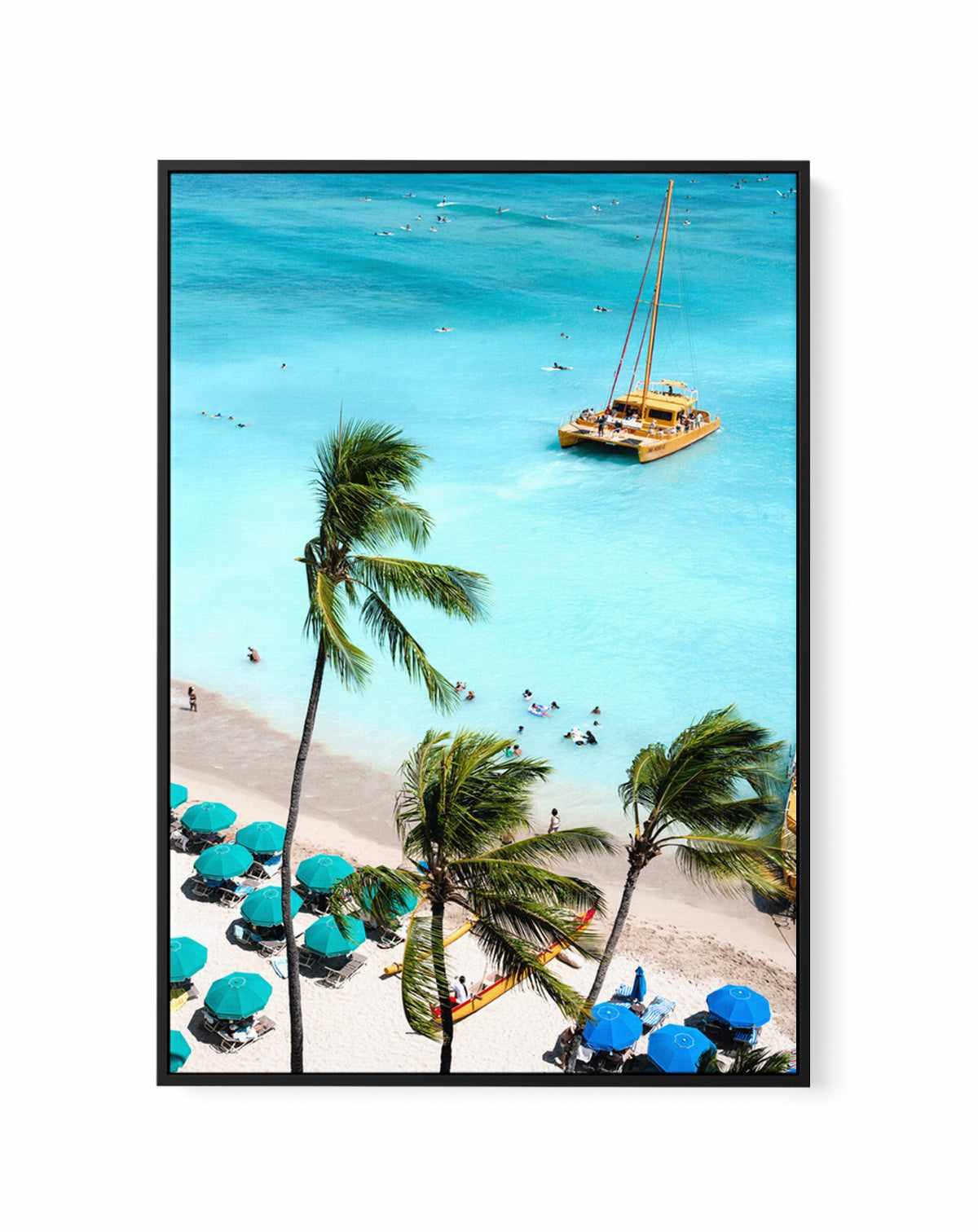 Waikiki Beach I by Teigan Geercke | Framed Canvas Art Print from Olive et Oriel where you can shop wallpaper and artworks online