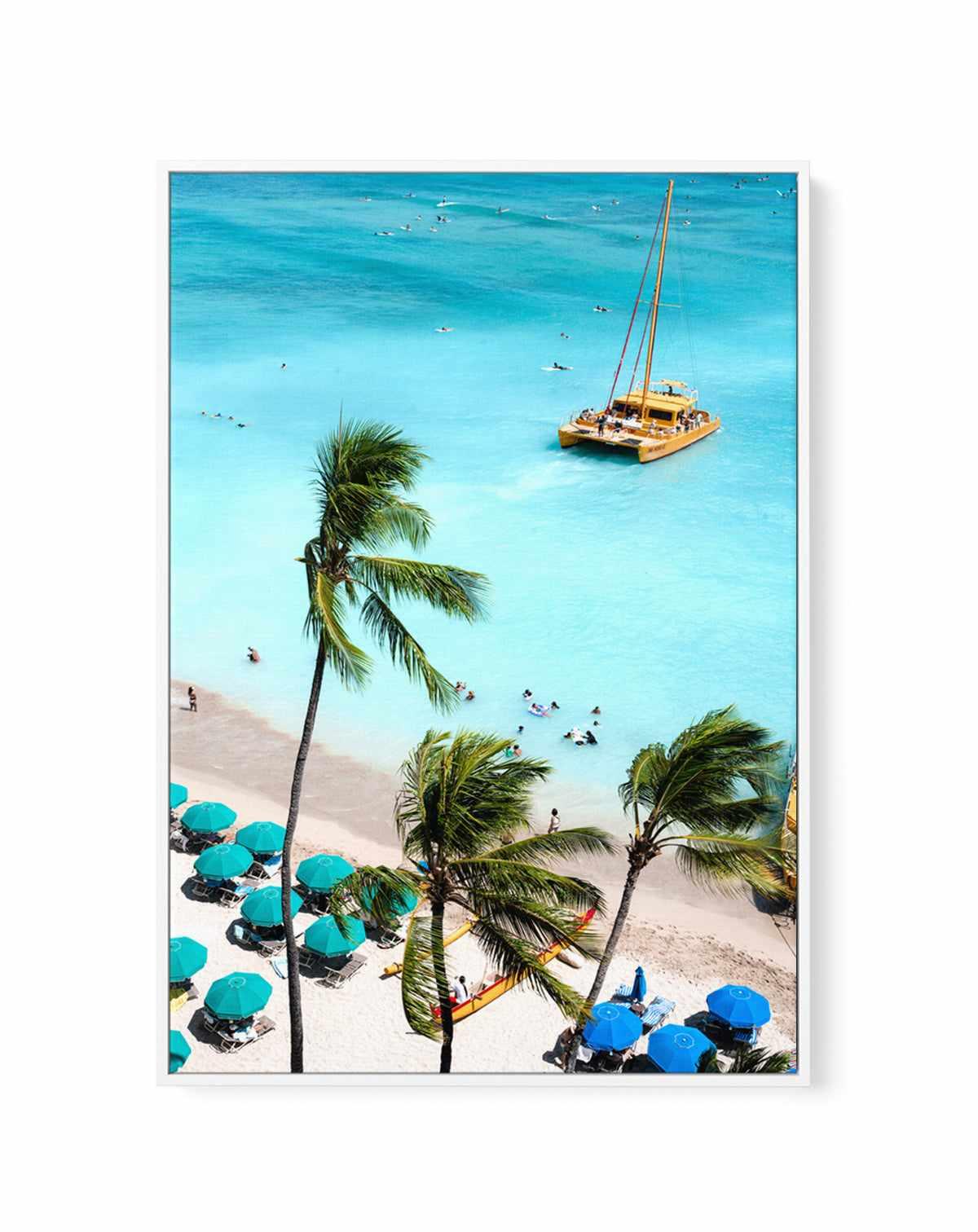 Waikiki Beach I by Teigan Geercke | Framed Canvas Art Print from Olive et Oriel where you can shop wallpaper and artworks online