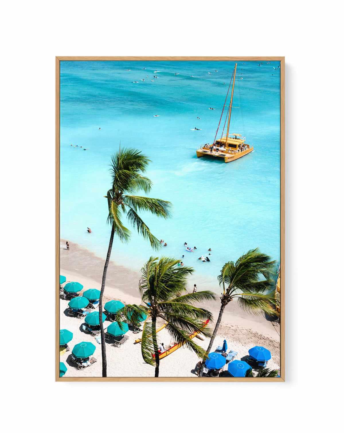Waikiki Beach I by Teigan Geercke | Framed Canvas Art Print from Olive et Oriel where you can shop wallpaper and artworks online