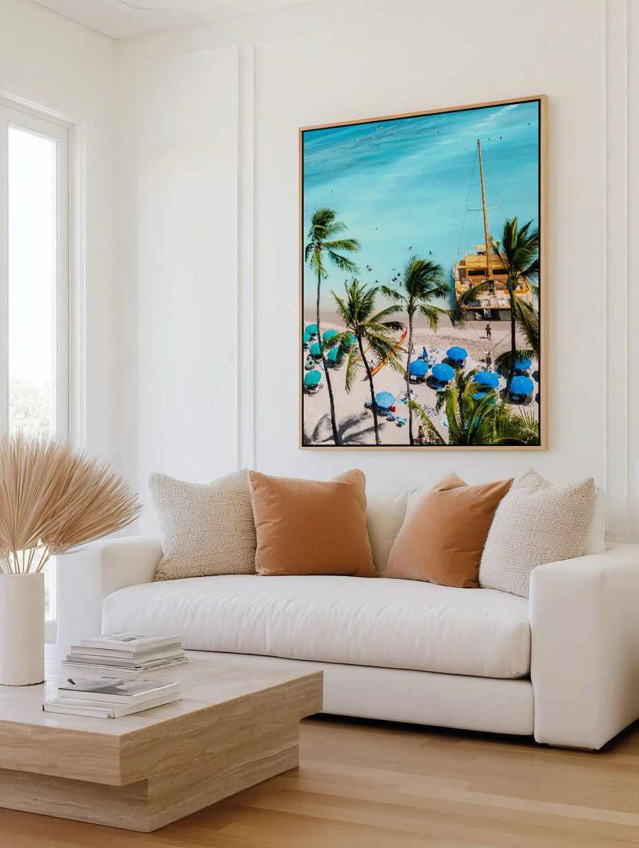 Waikiki Beach II by Teigan Geercke | Framed Canvas Art Print from Olive et Oriel where you can shop wallpaper and artworks online