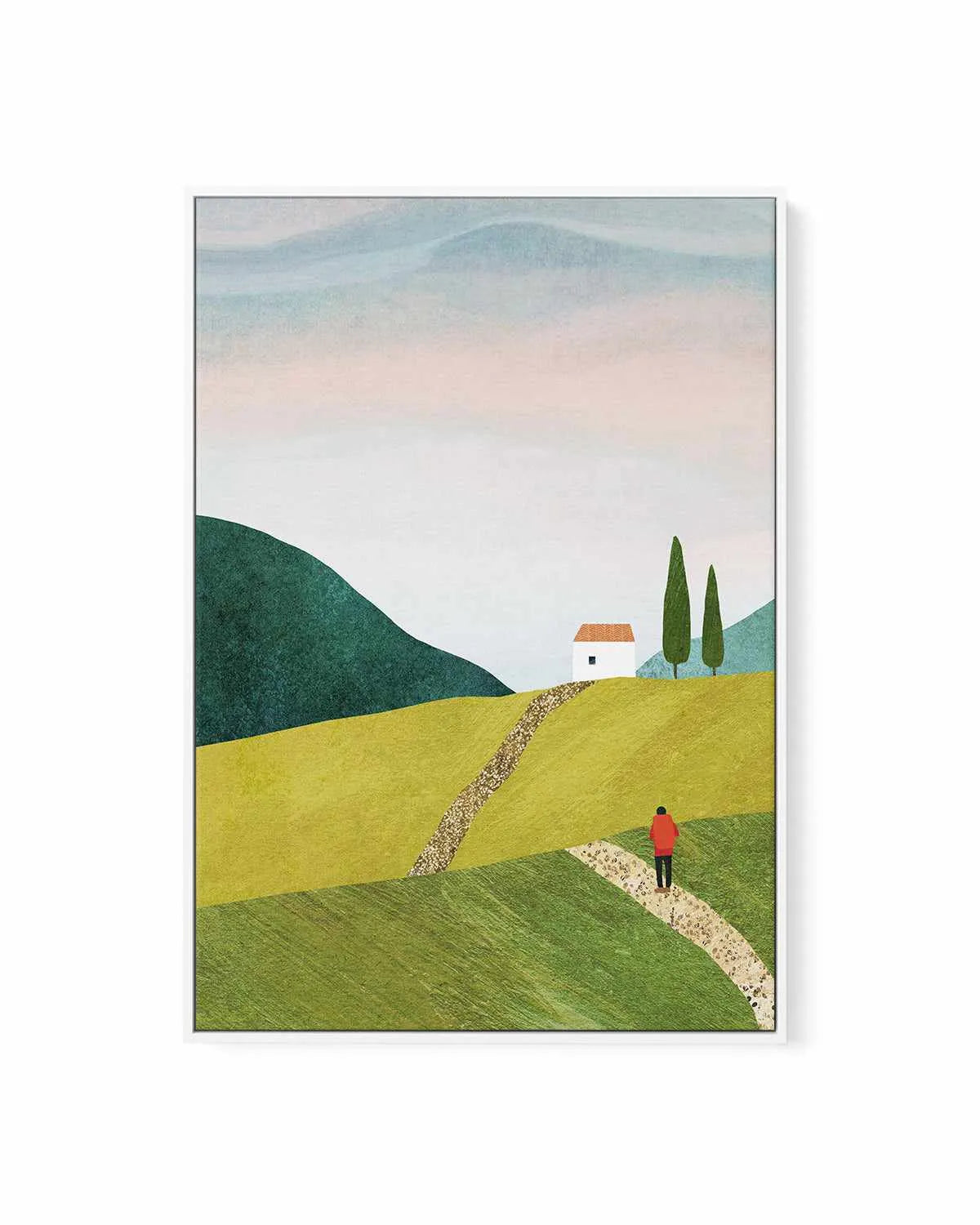 Walking Home by Henry Rivers | Framed Canvas Art Print from Olive et Oriel where you can shop wallpaper and artworks online
