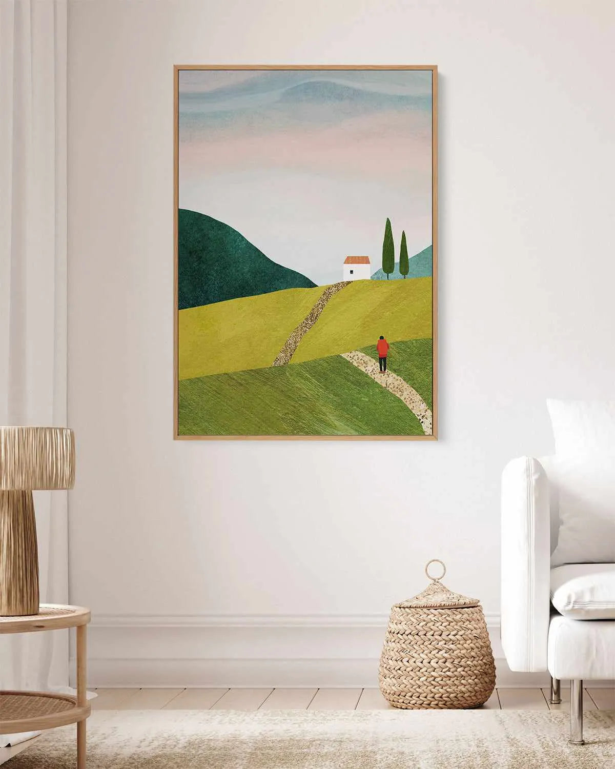 Walking Home by Henry Rivers | Framed Canvas Art Print from Olive et Oriel where you can shop wallpaper and artworks online