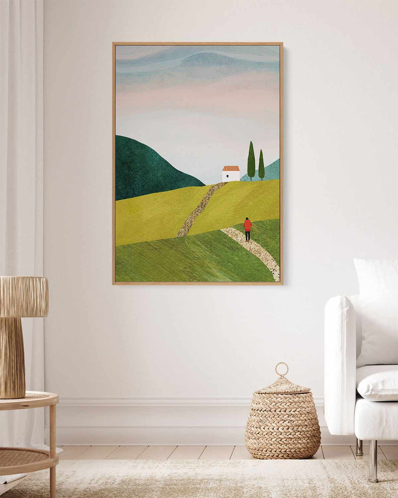 Walking Home by Henry Rivers | Framed Canvas Art Print