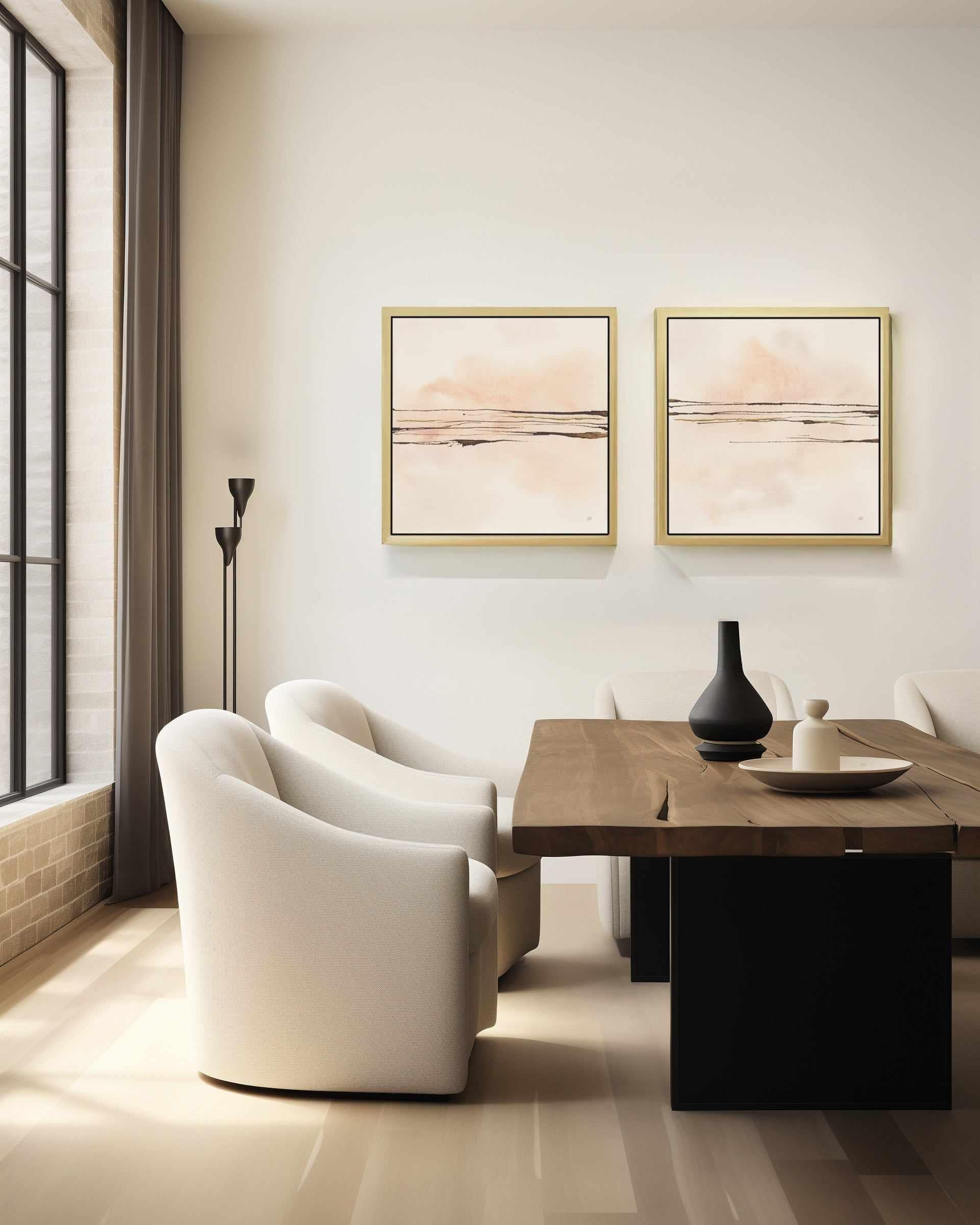 Walnut Minimal IV | Framed Canvas Art Print from Olive et Oriel where you can shop wallpaper and artworks online