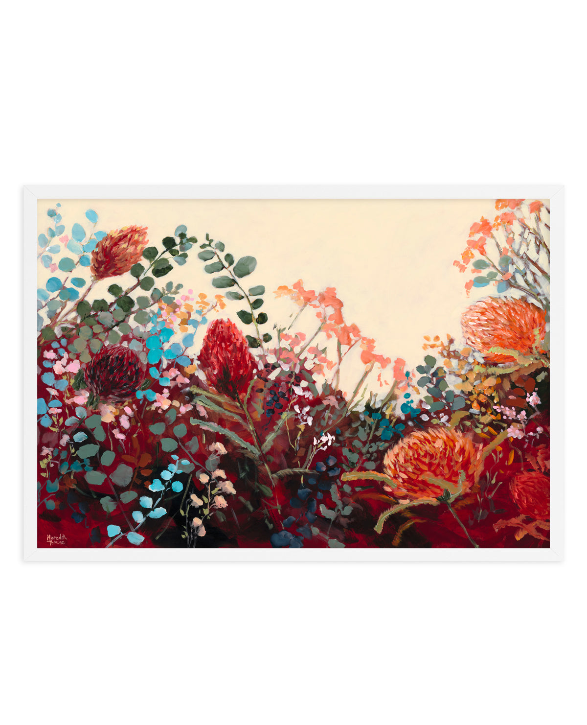 Waratah Vintage by Meredith Howse | Art Print