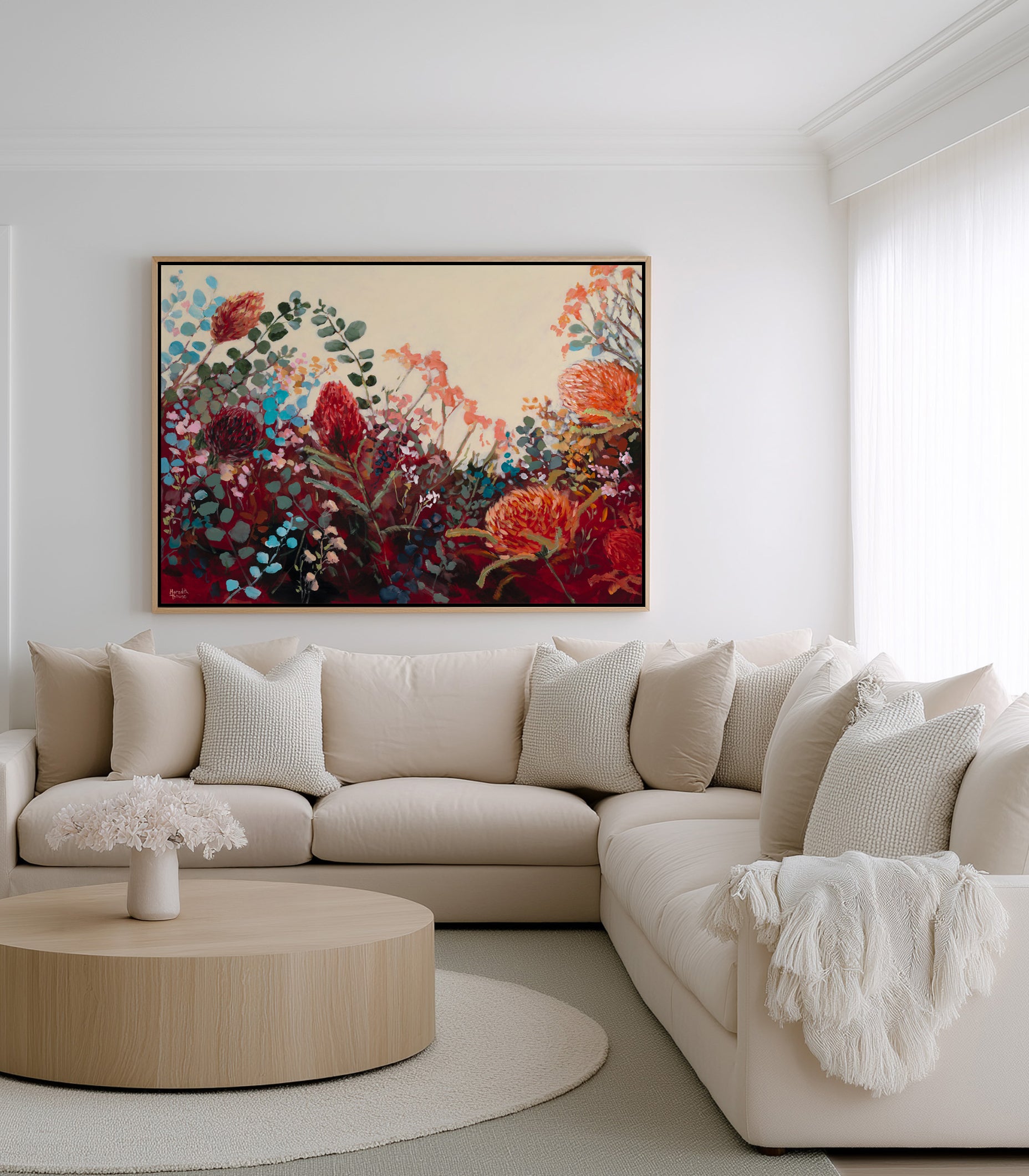 Waratah Vintage by Meredith Howse | Framed Canvas Art Print