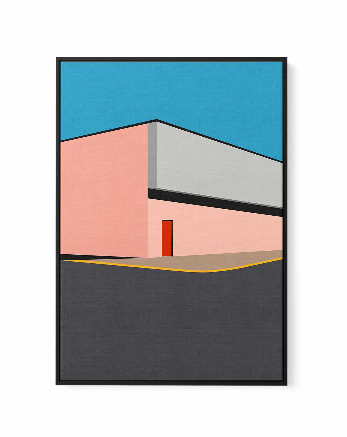Warehouse Illustration By Rosi Feist | Framed Canvas Art Print from Olive et Oriel where you can shop wallpaper and artworks online