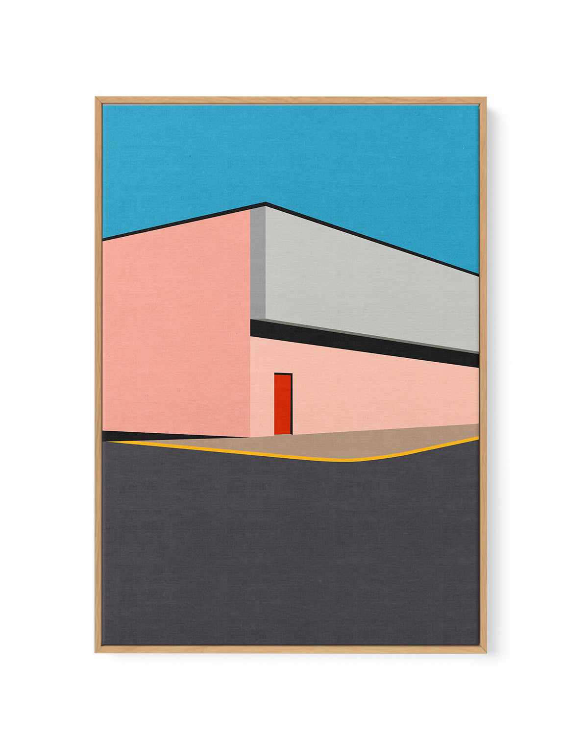 Warehouse Illustration By Rosi Feist | Framed Canvas Art Print from Olive et Oriel where you can shop wallpaper and artworks online