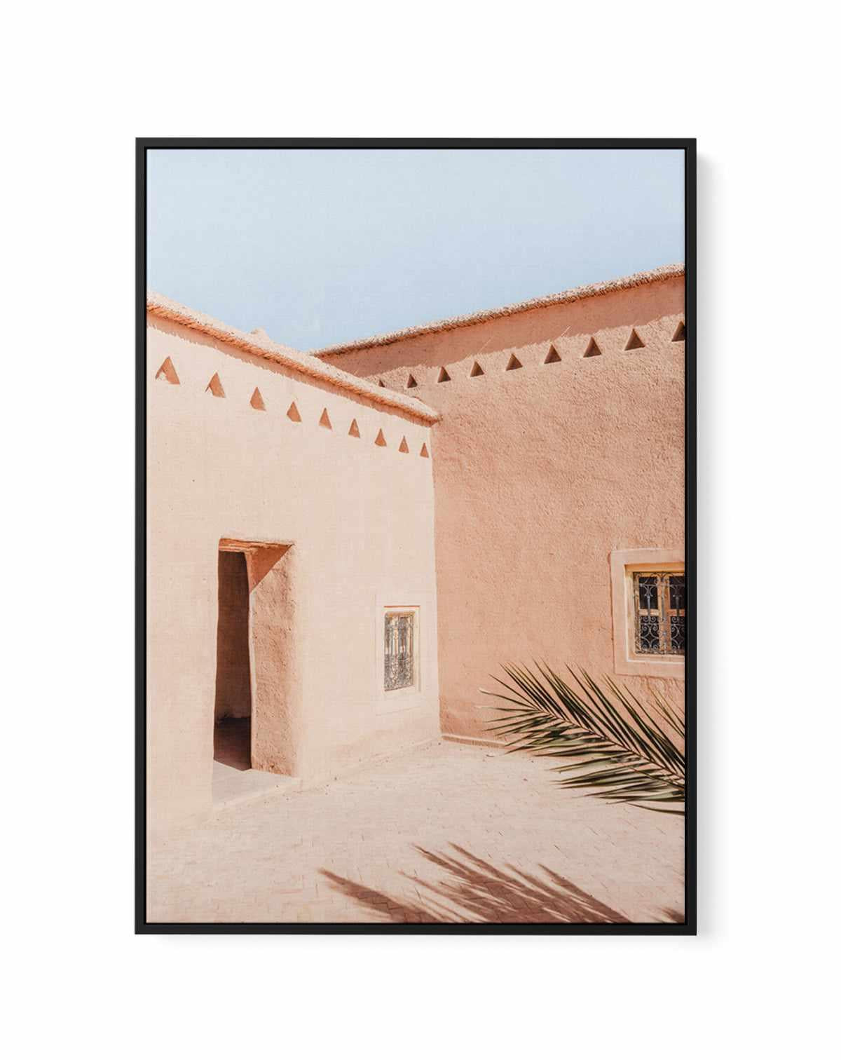 Warm Adobe Patio by Photolovers | Framed Canvas Art Print