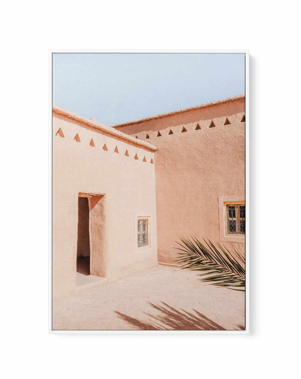 Warm Adobe Patio by Photolovers | Framed Canvas Art Print