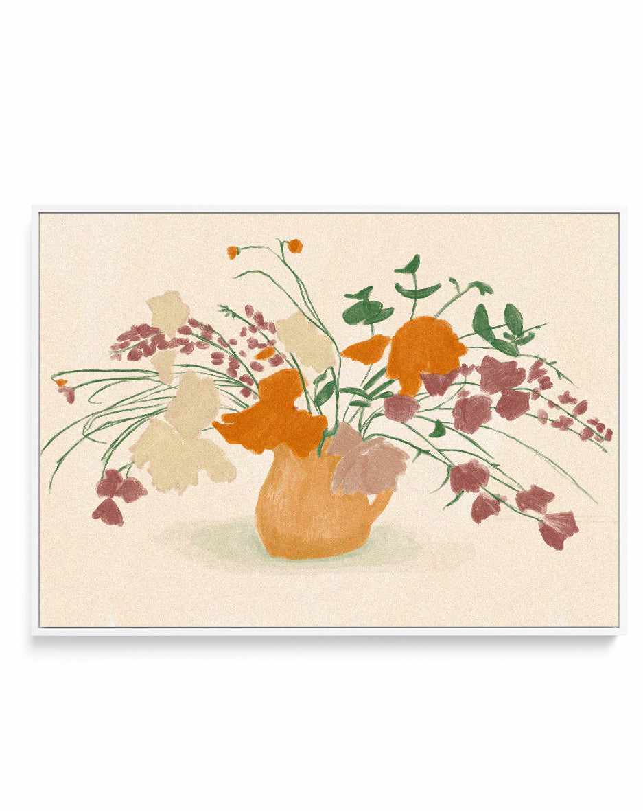 Warm Blooms by Jenny Liz Rome | Framed Canvas Art Print