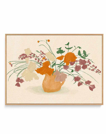 Warm Blooms by Jenny Liz Rome | Framed Canvas Art Print from Olive et Oriel where you can shop wallpaper and artworks online