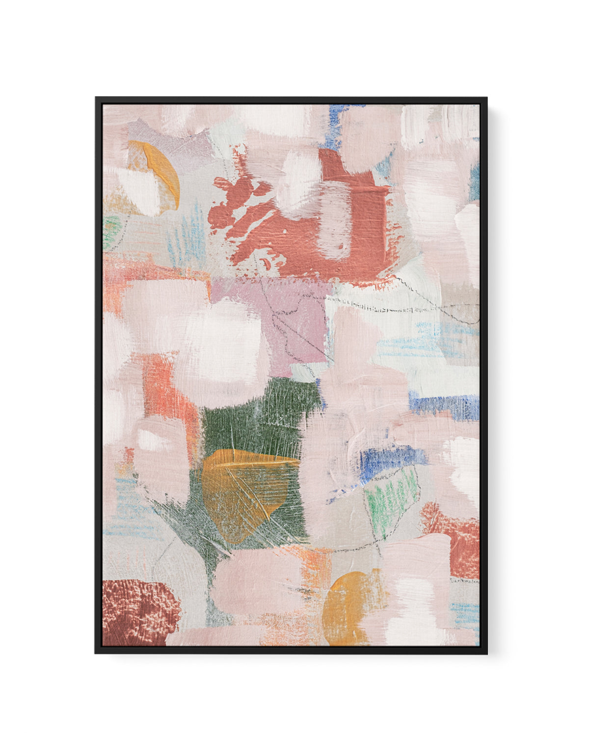 Warm Hug Gold and Bronze 1 by Judson Lee | Framed Canvas Art Print