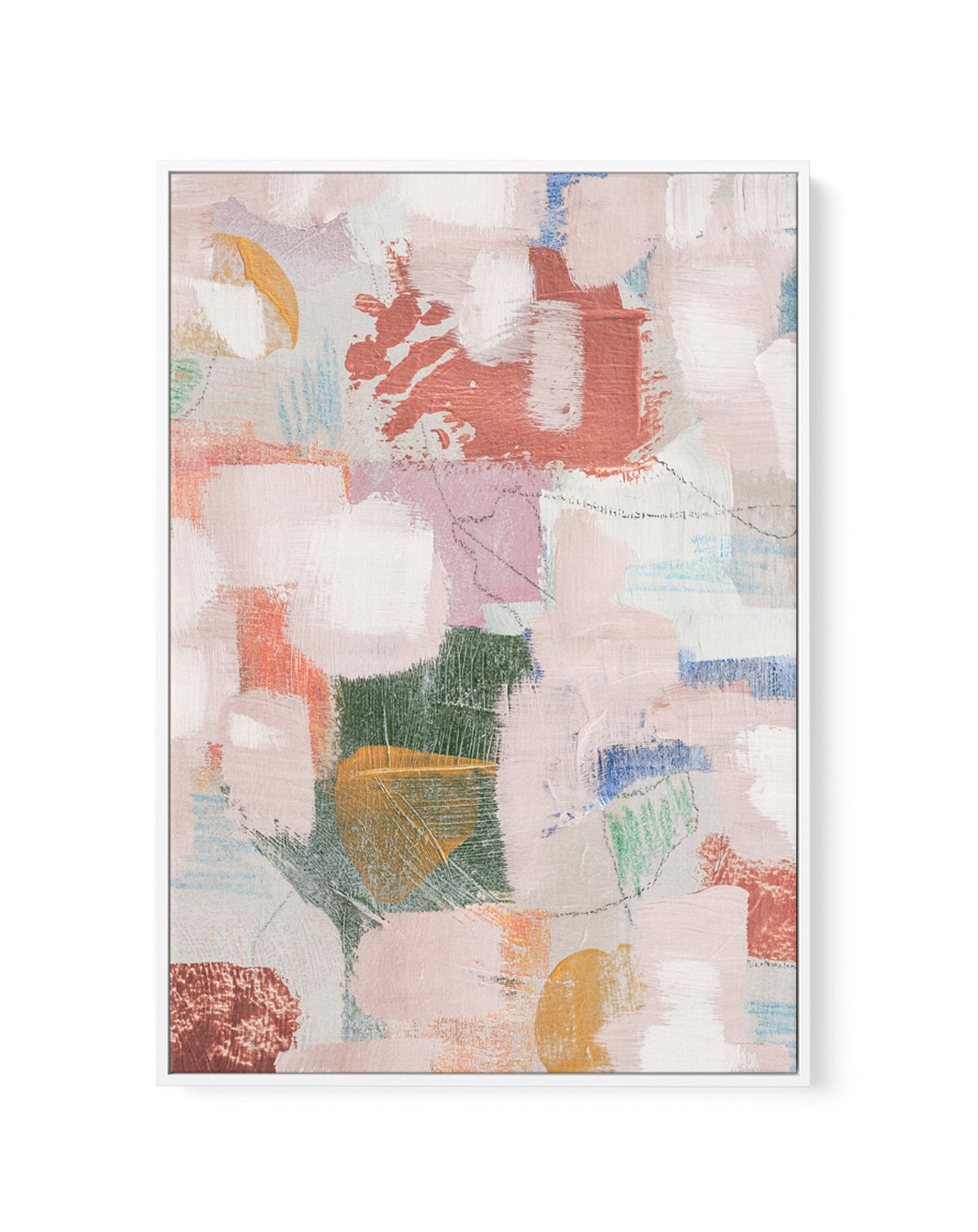 Warm Hug Gold and Bronze 1 by Judson Lee | Framed Canvas Art Print
