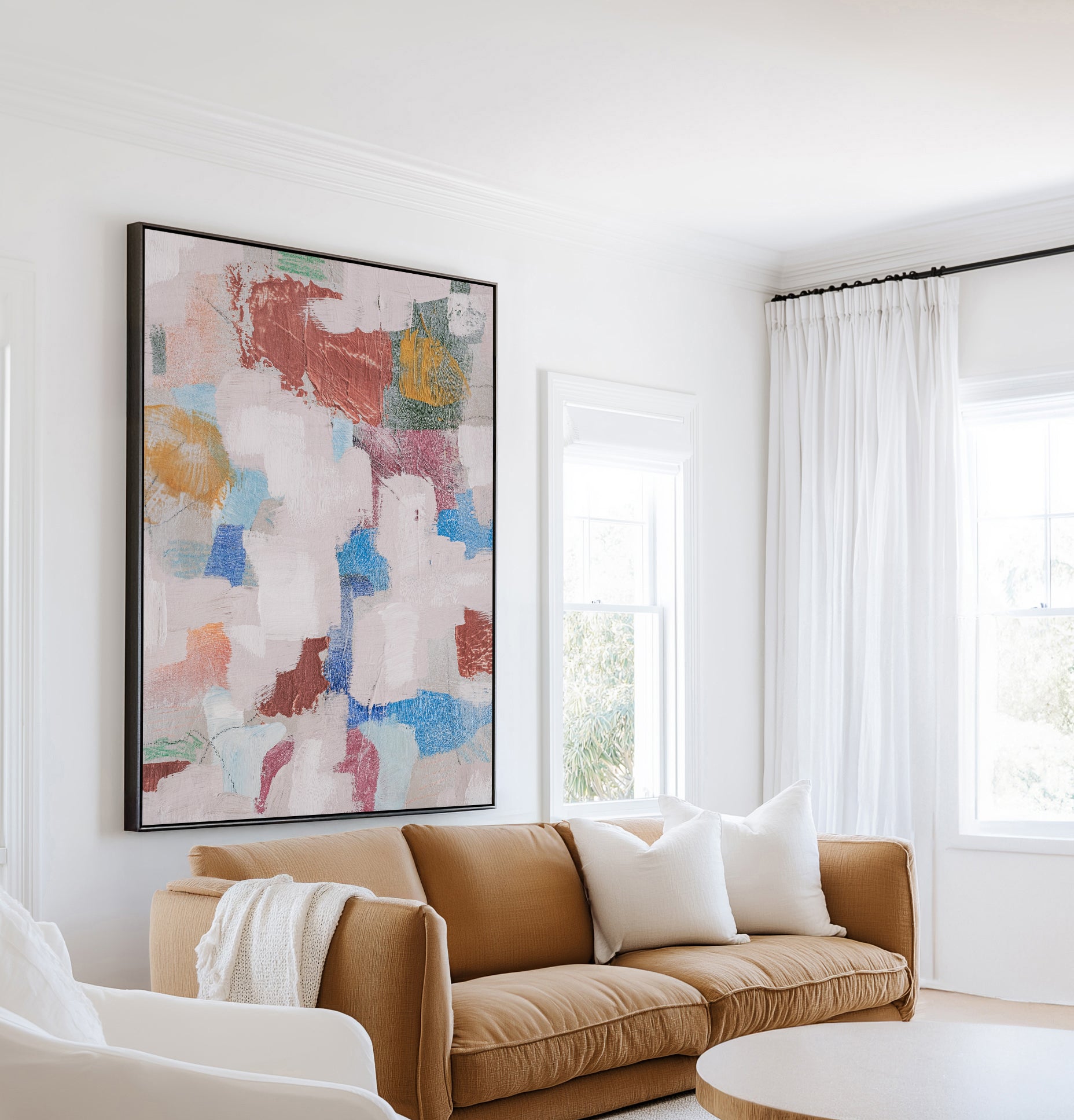 Warm Hug Gold and Bronze 2 by Judson Lee | Framed Canvas Art Print