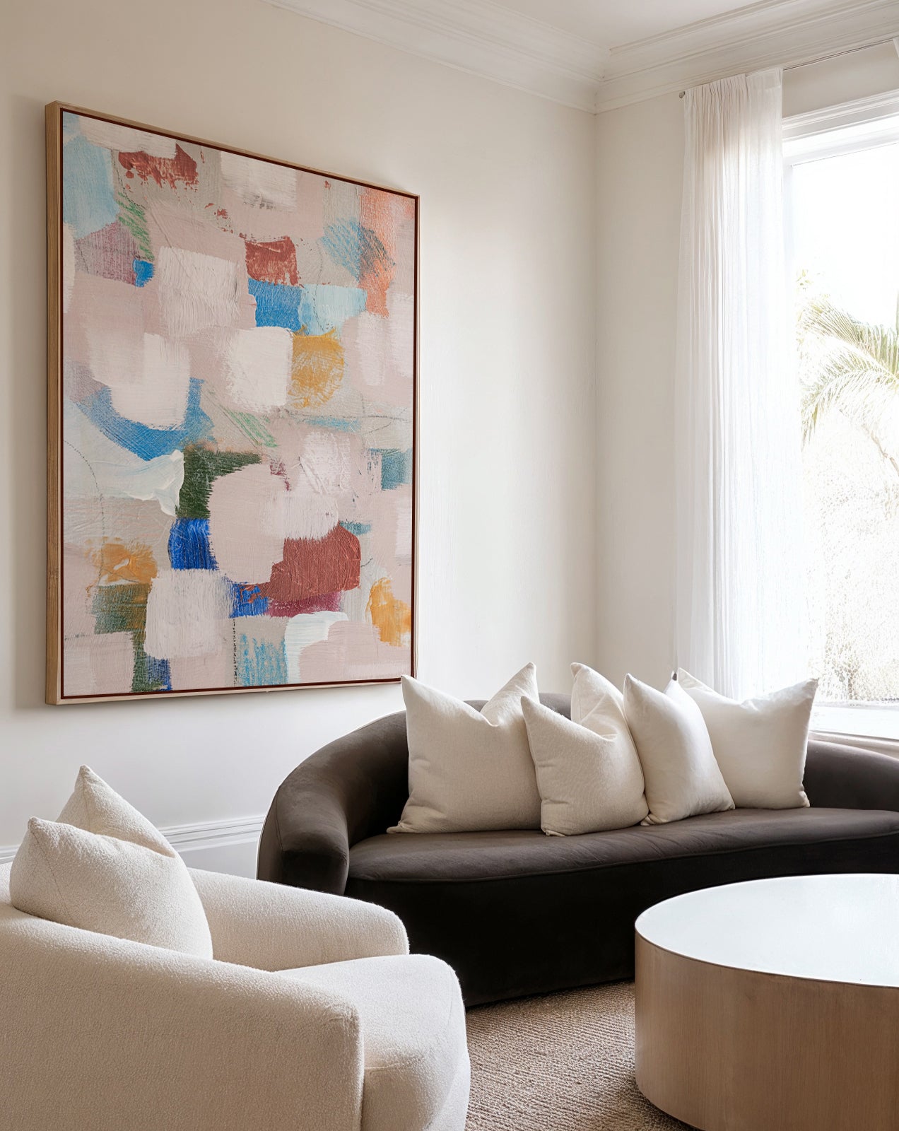 Warm Hug Gold and Bronze 3 by Judson Lee | Framed Canvas Art Print