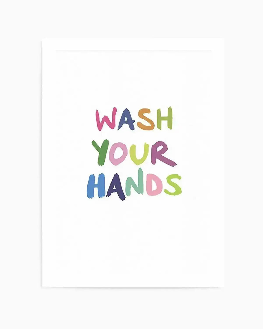 Wash Your Hands Art Print from Olive et Oriel where you can shop wallpaper and artworks online