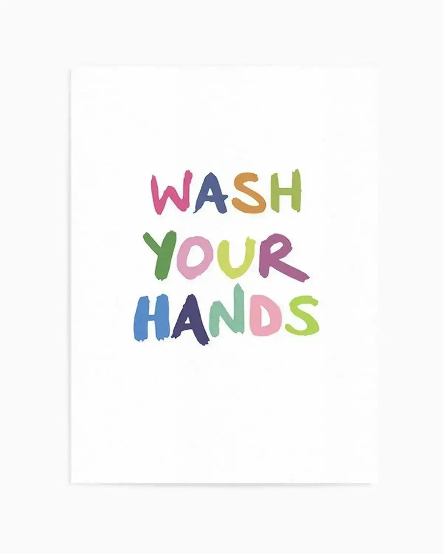 Wash Your Hands Art Print from Olive et Oriel where you can shop wallpaper and artworks online
