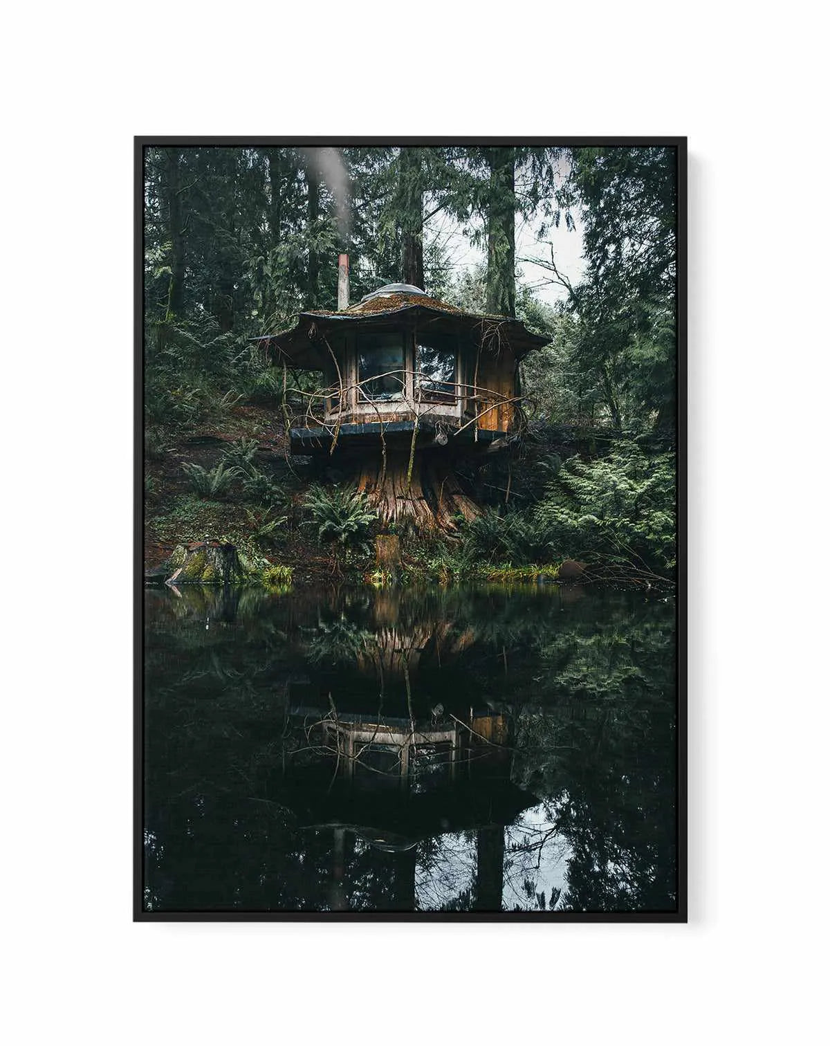 Washington Cabins by Kalen X | Framed Canvas Art Print from Olive et Oriel where you can shop wallpaper and artworks online