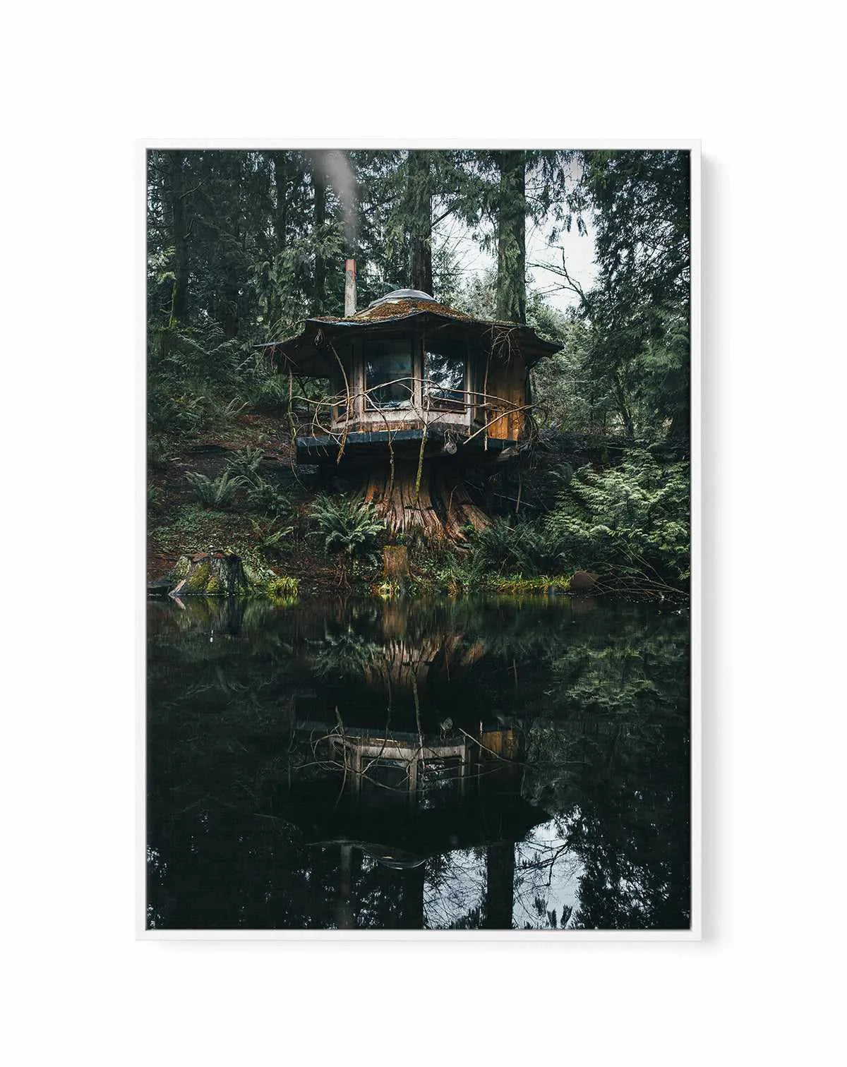 Washington Cabins by Kalen X | Framed Canvas Art Print from Olive et Oriel where you can shop wallpaper and artworks online