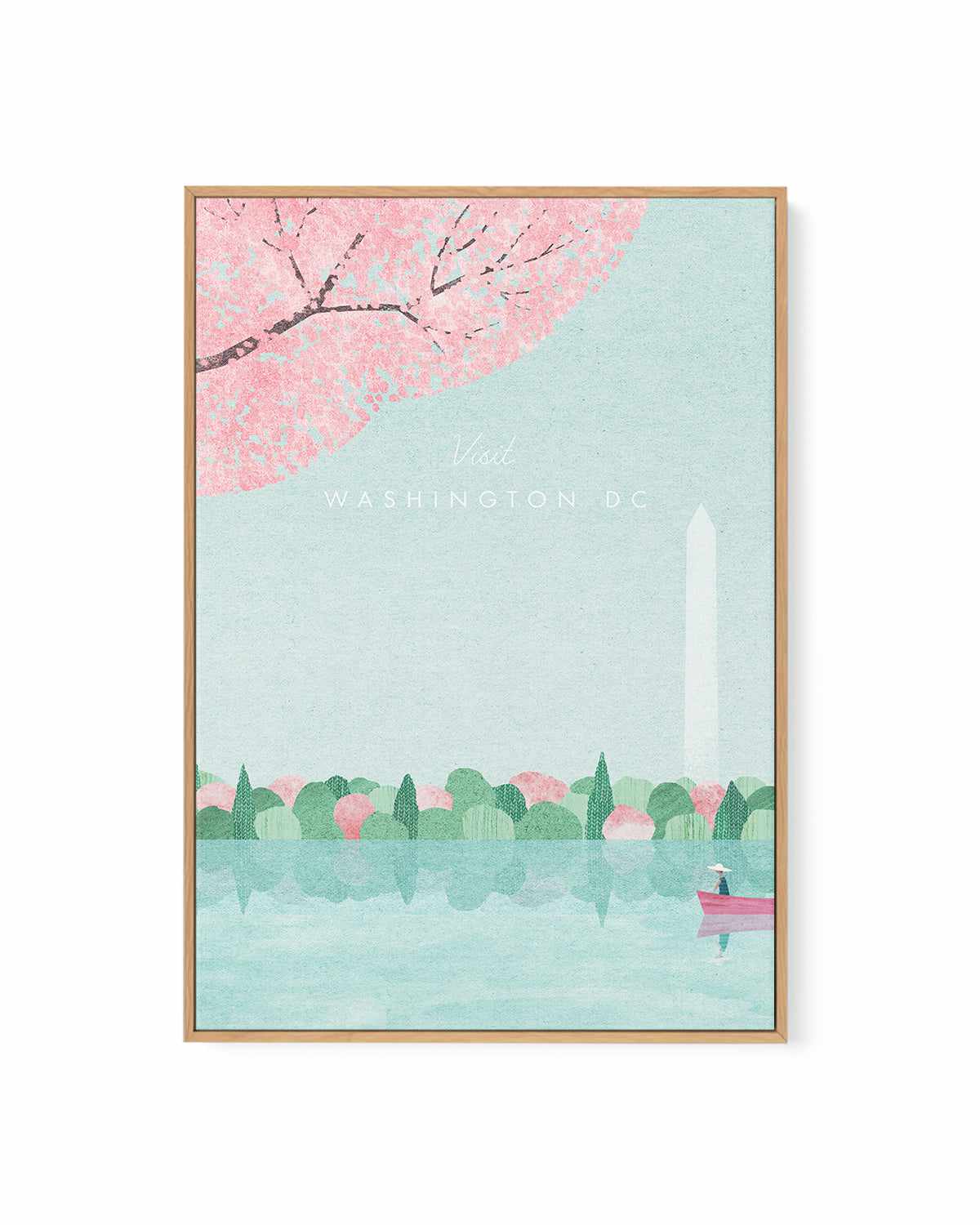 Washington DC by Henry Rivers | Framed Canvas Art Print